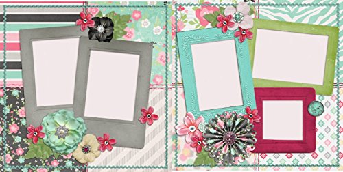 Girl Thing Scrapbook Kit - 5 Double Page Layouts for Memory Keeping, DIY Crafts & Gift Ideas | Perfect for Scrapbooking, Photo Albums & Creative Projects