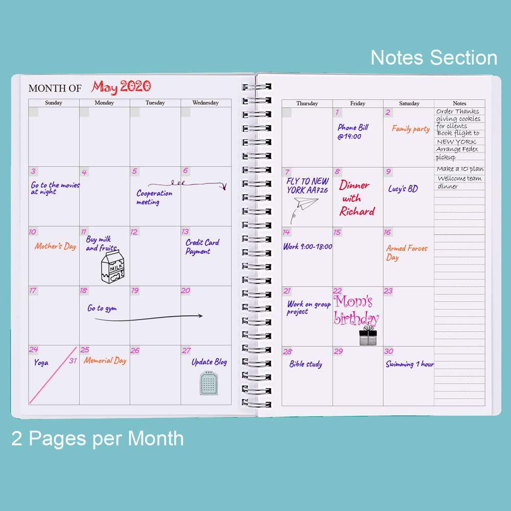 Nokingo Undated Weekly & Monthly Planner for 2025 or Any Year - 5.85