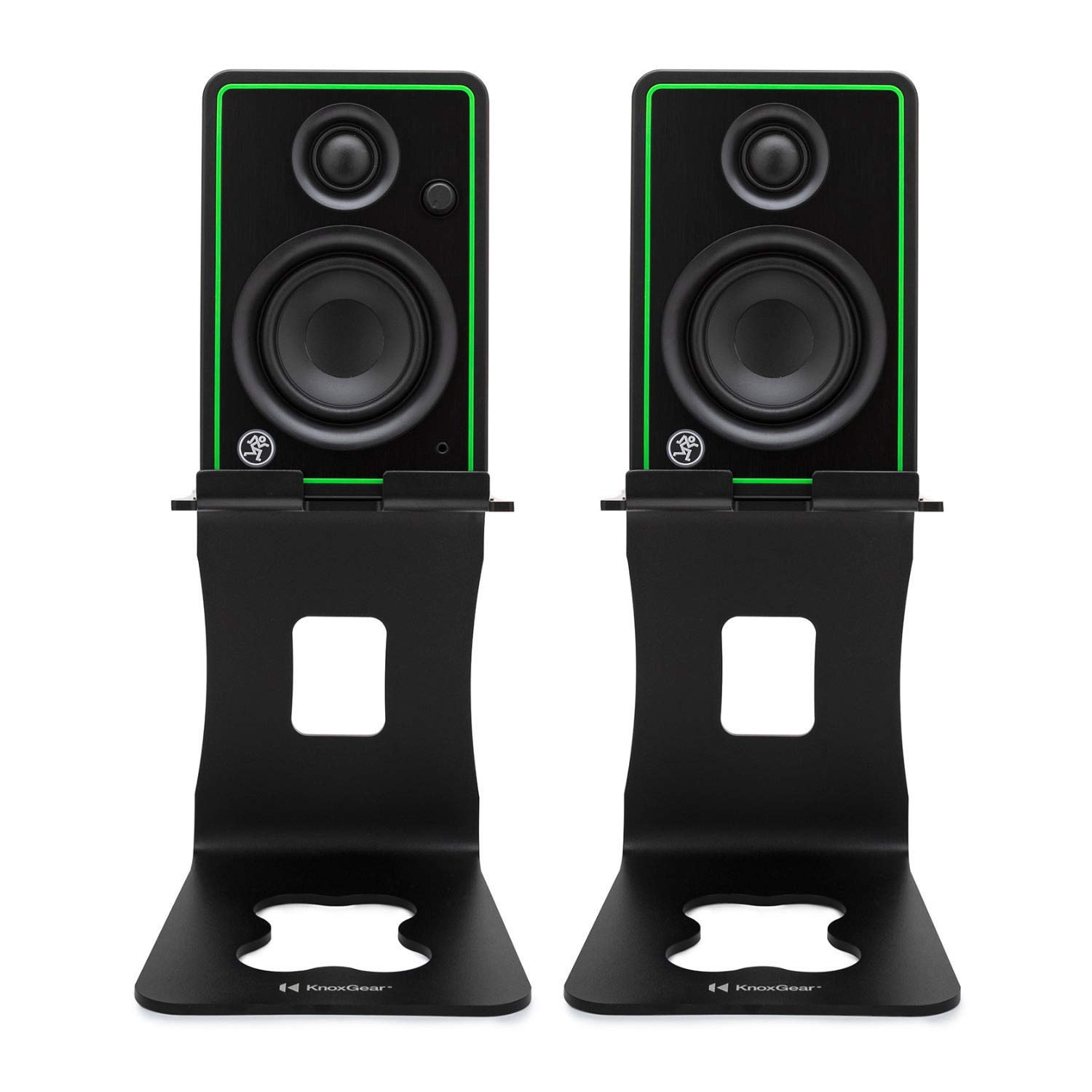 Mackie CR3-X 3-Inch Studio Monitor Speakers (Pair) with Knox Gear Adjustable Monitor Stands - Premium Audio Setup for Home Recording, Music Production & Gaming