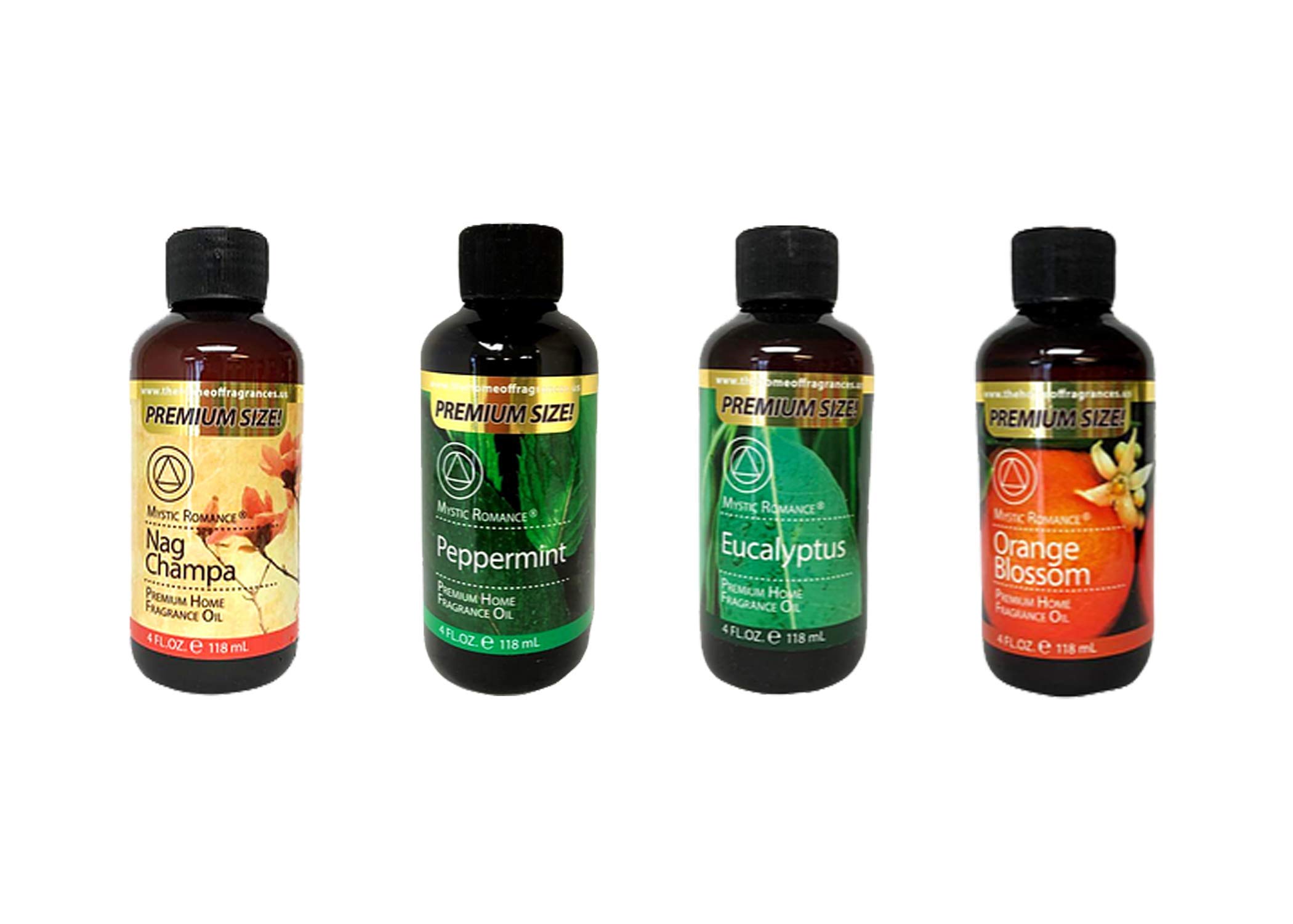 Premium Fragrance Oil Set - 4 Bottles (4oz Each) for Home, Diffuser & DIY Candles - Essential Oils for Aromatherapy & Relaxation