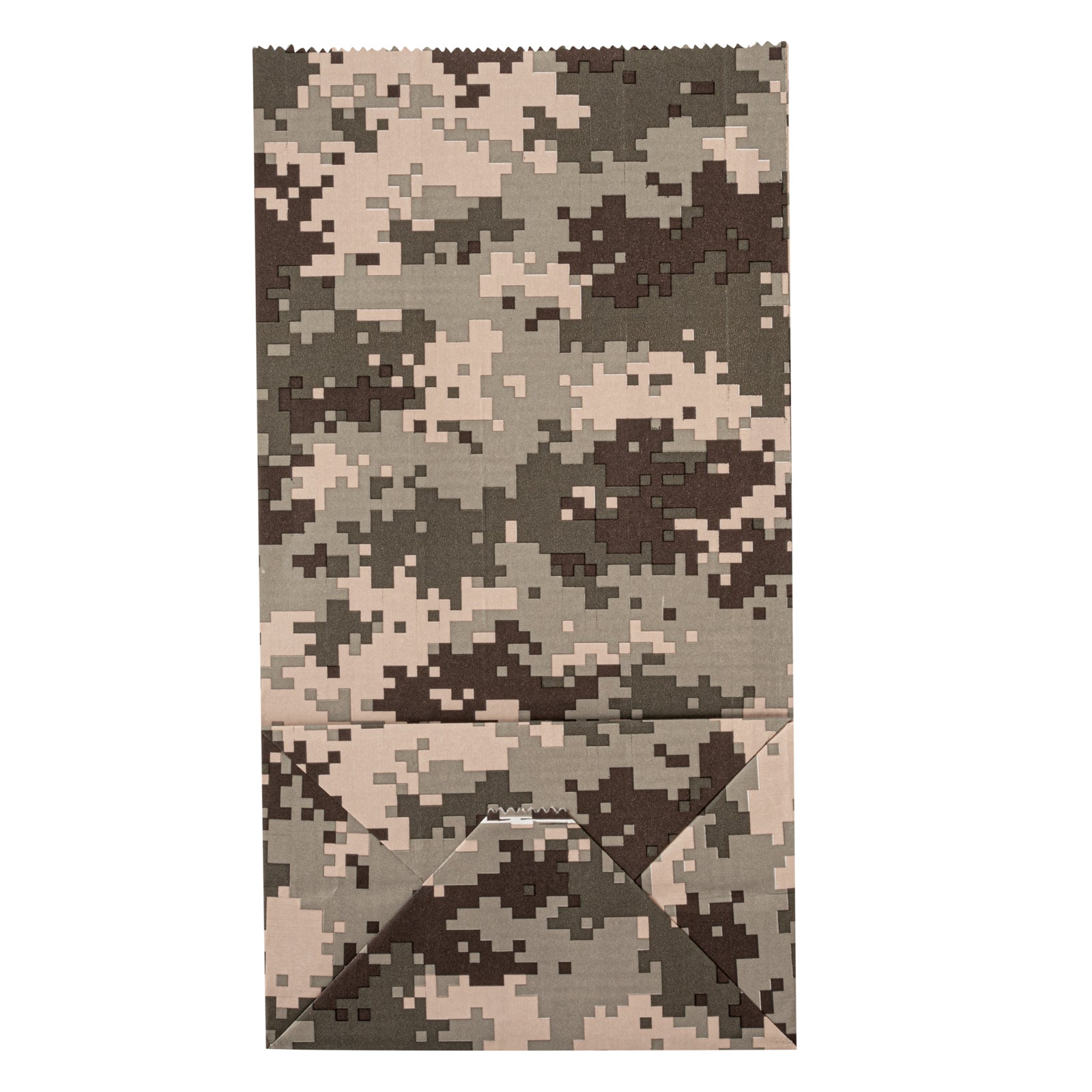 Camouflage Paper Bags 4 lb - 5 x 3.25 x 9.5 Inches - 100 Count Box - Heavy Duty Kraft Gift Bags for Hunting, Military, Outdoor & Party Supplies