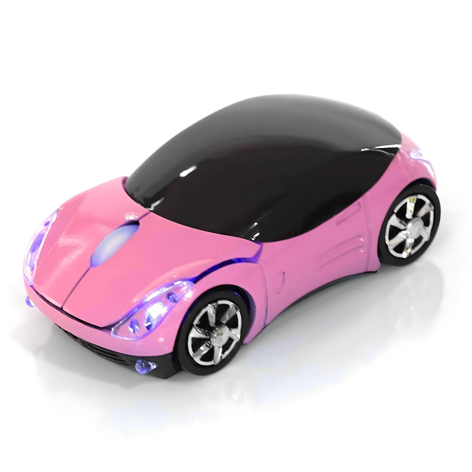 ASHATA 2.4G Wireless Mouse with USB Receiver - 1600DPI Optical Computer Mouse for PC, Laptop, Tablet - Compatible with Windows XP/7/ME/2000 & Mac OS - Cute Pink Mouse for Office, Gaming & Home Use