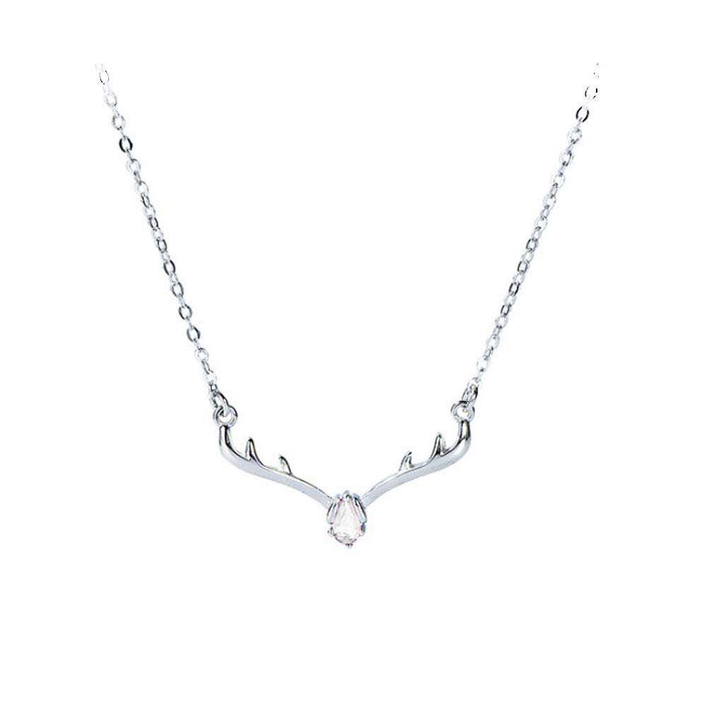 MiniJewelry Antler Necklace for Women - Sterling Silver Deer Horn Pendant, Perfect Gift for Sister, Mum, Daughter & Best Friend, Ideal for Everyday Wear & Special Occasions