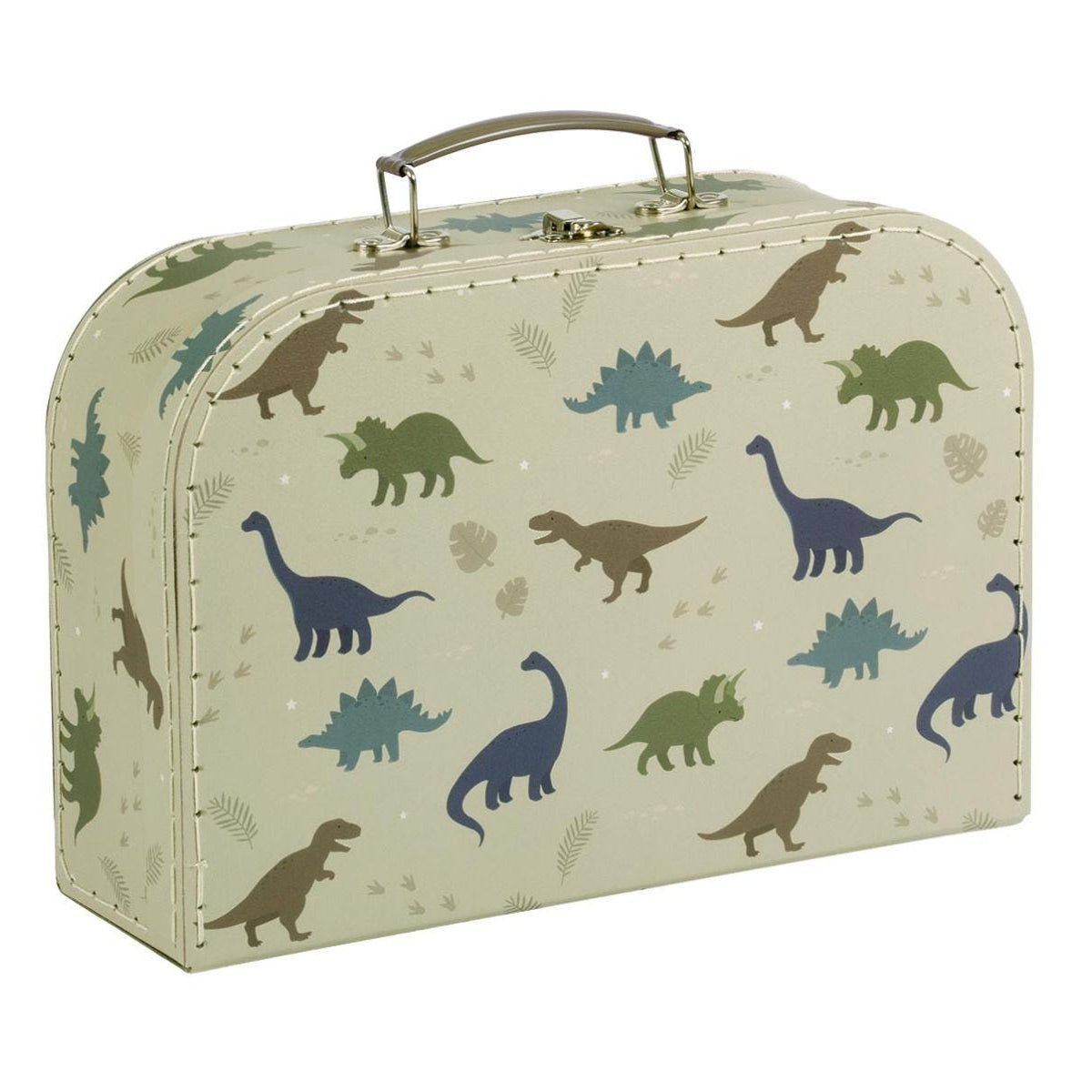 Dinosaur-Themed Kids Suitcase Set by A Little Lovely Company - Perfect for Travel, School & Sleepovers | Lightweight Luggage for Boys & Girls