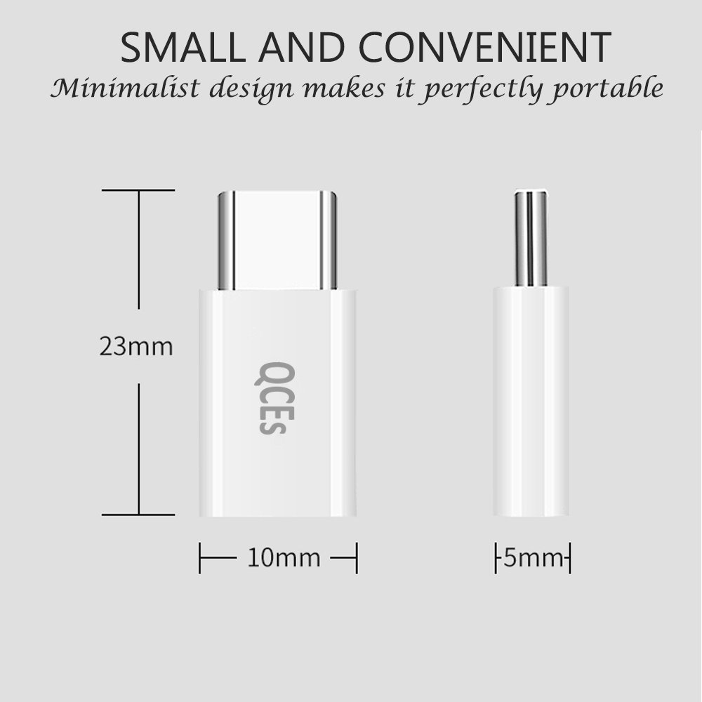 QCEs 8-Pack Micro USB to USB-C Adapter - Fast Charging for iPhone 15, Samsung Galaxy & Tablets - OTG Compatible