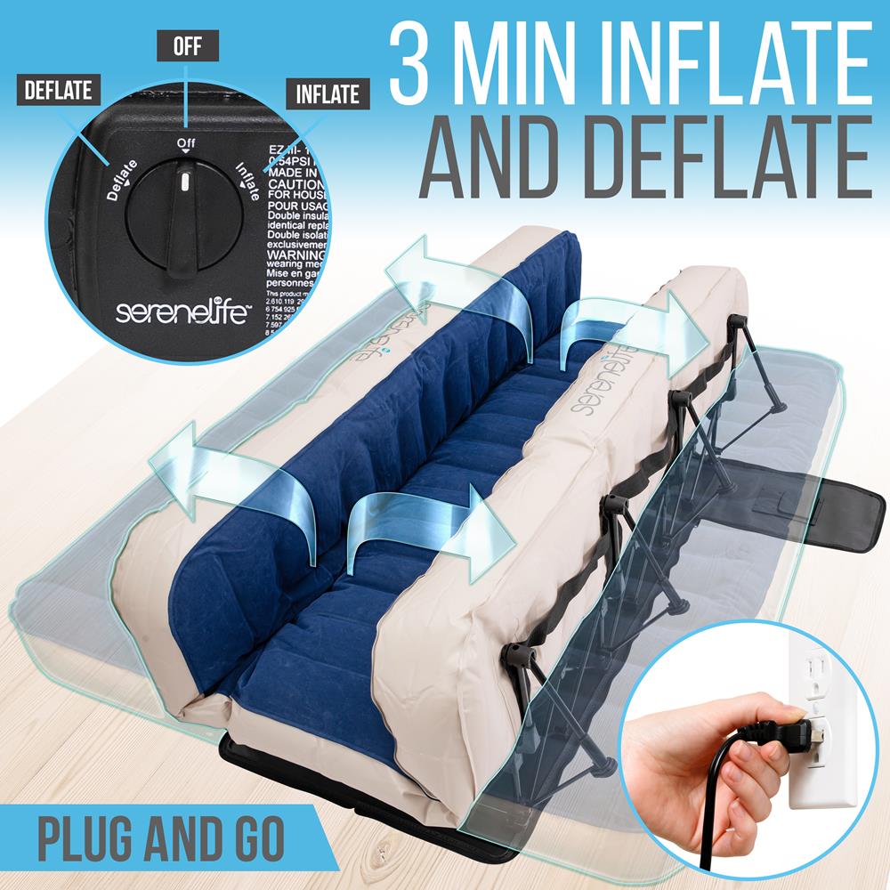 Premium Raised Airbed with Sturdy Steel Frame - Perfect for Camping, Guest Beds & Home Use
