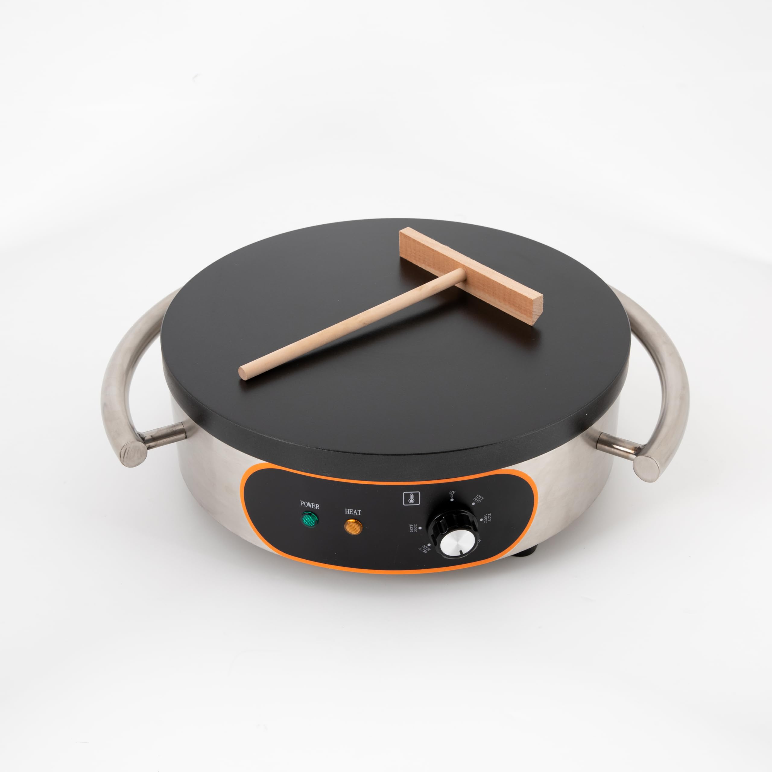 Electric Crepe Maker Pan - Nonstick Stainless Steel Griddle with Adjustable Temperature, Food Grade Coating for Pancakes, Crepes & Omelets - Perfect for Home Kitchen, Breakfast & Brunch Cooking