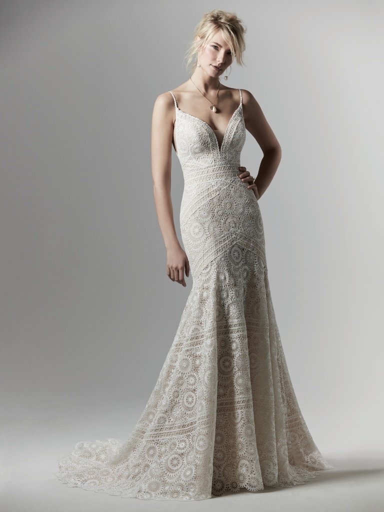 Sottero and Midgley Fielding Wedding Dress - Elegant Lace Bridal Gown for Church Ceremony & Outdoor Photoshoots