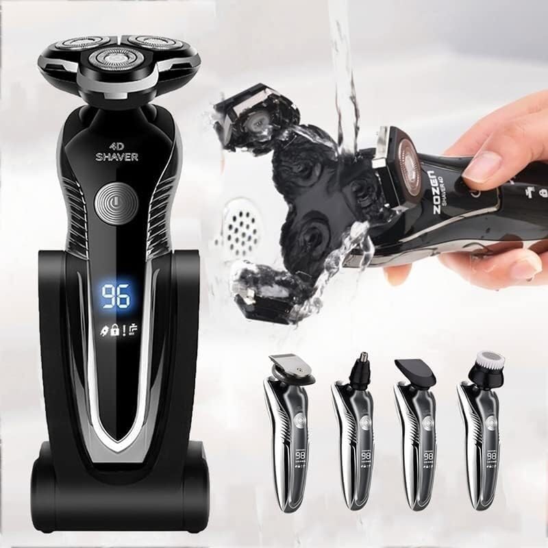 Best Electric Razor for Men - USB Rechargeable Wet & Dry Shaver with Trimmer, Nose Hair Clipper & Washable Design - Perfect for Travel, Home & Gym Use