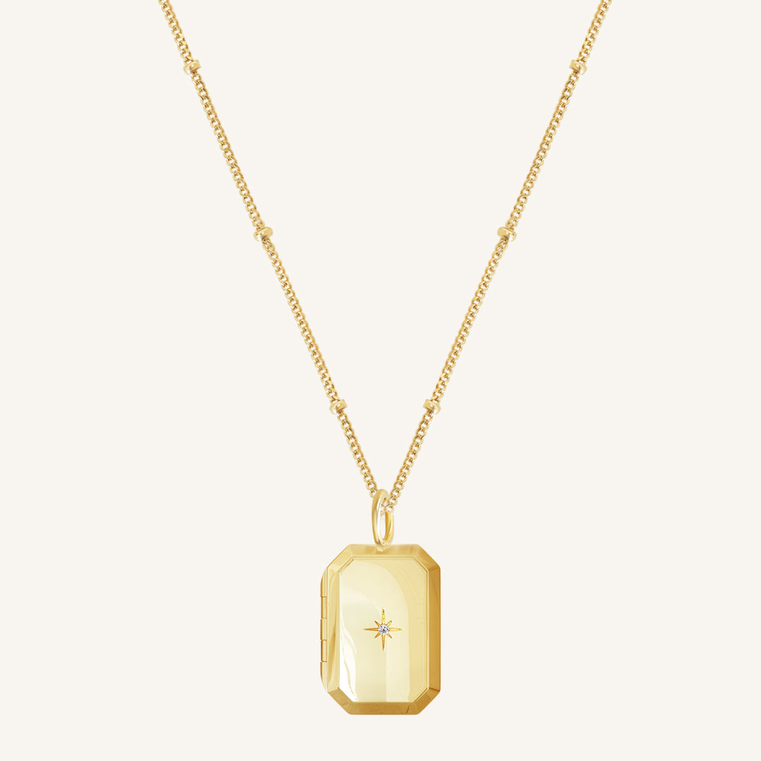 Bevel Photo Locket Necklace - Personalized Engraved Heart Pendant for Women - Perfect for Anniversaries, Valentine's Day & Memorial Gifts
