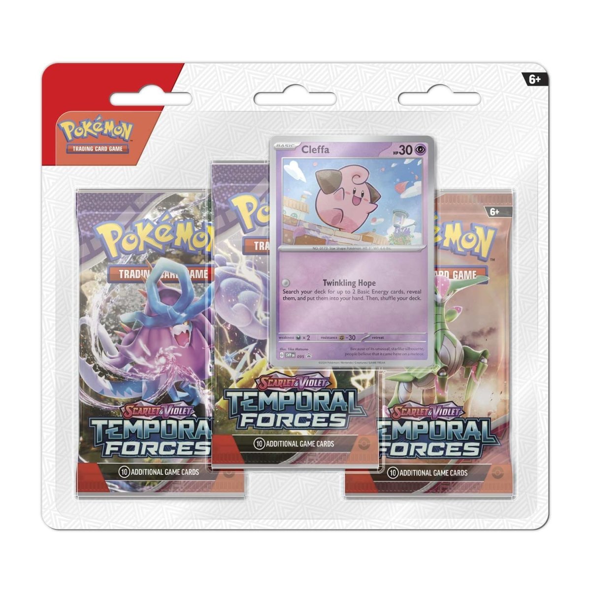 Scarlet & Violet Temporal Forces Pokemon TCG Booster Pack (3 Packs) - Collectible Trading Cards for Battles & Deck Building