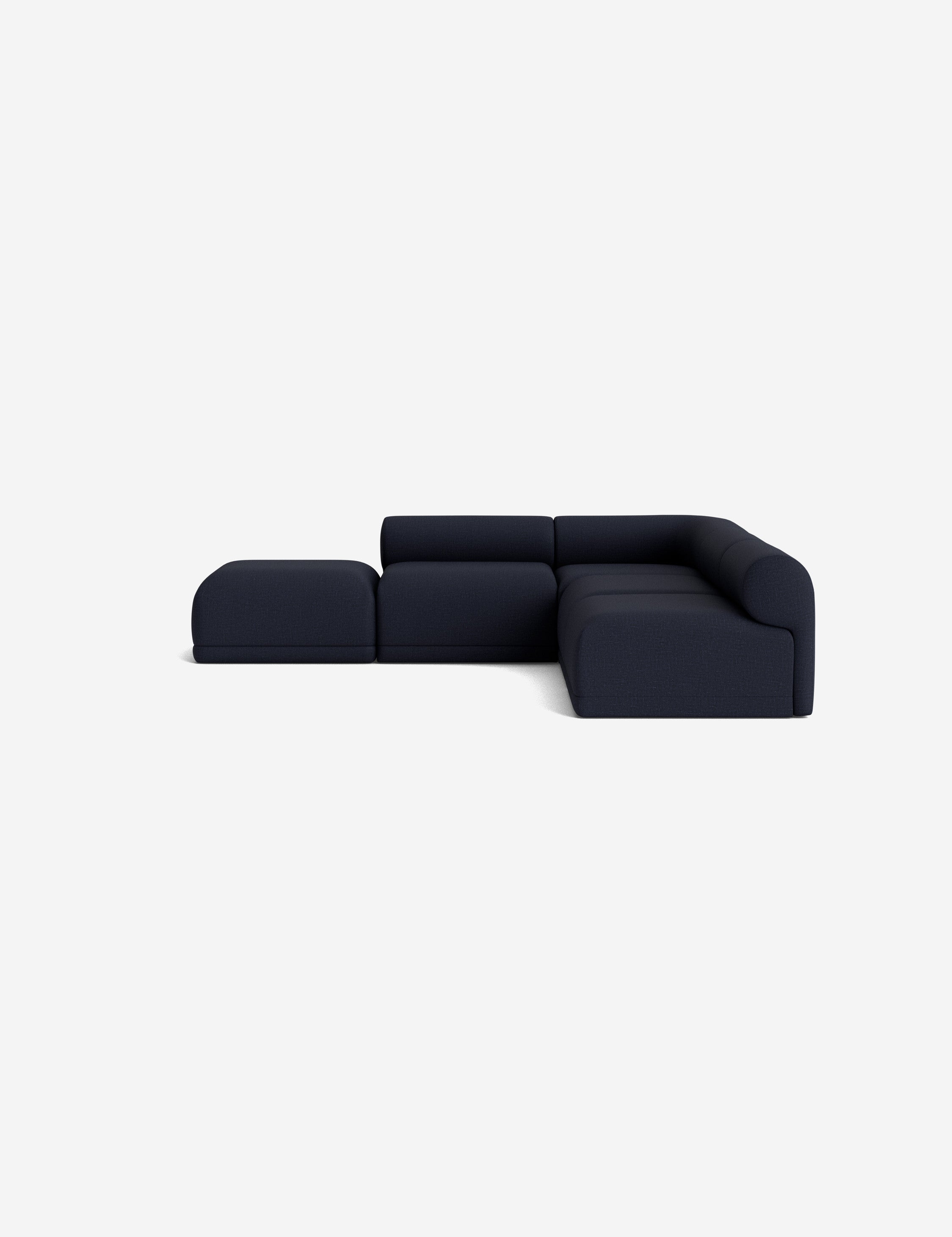 Modern Carson Sectional Sofa with Ottoman - Comfortable L-Shaped Couch for Living Room, Family Room & Home Theater - Perfect for Relaxing, Entertaining & Movie Nights