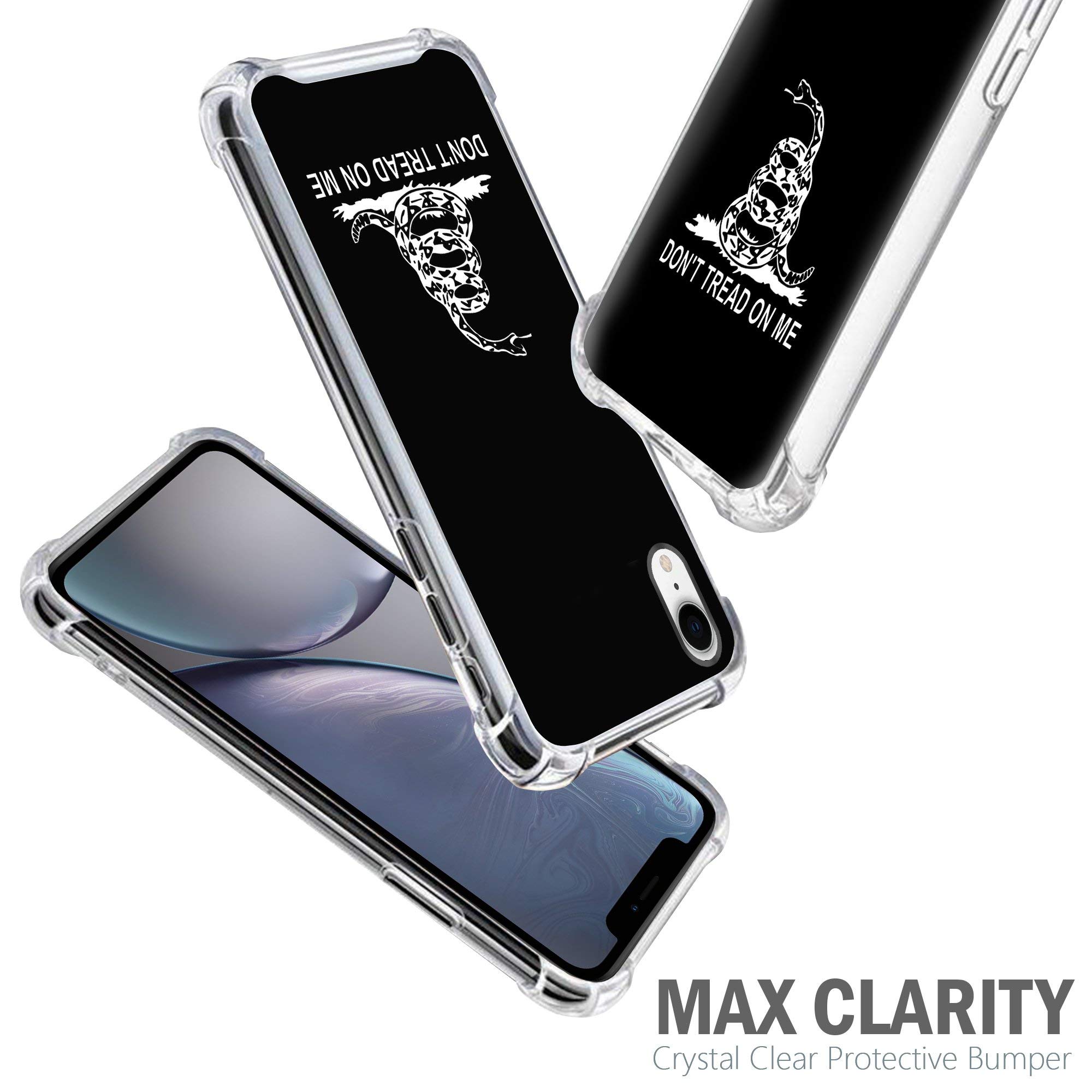Premium Slim TPU Case for Apple iPhone XR/iPhone 10R | Scratch-Resistant Protective Cover with Unique 'Don't Tread on Me' Design | Perfect for Everyday Use, Travel & Outdoor Activities
