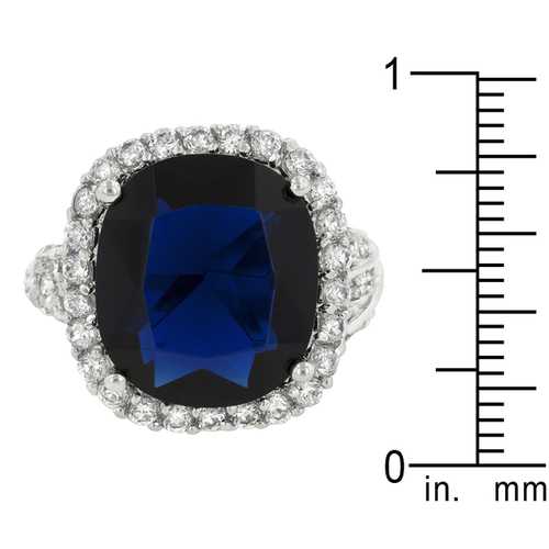 Exquisite Deep Blue Sapphire Engagement Ring for Women - Elegant Wedding & Promise Jewelry for Her - Perfect for Proposals, Anniversaries & Special Occasions