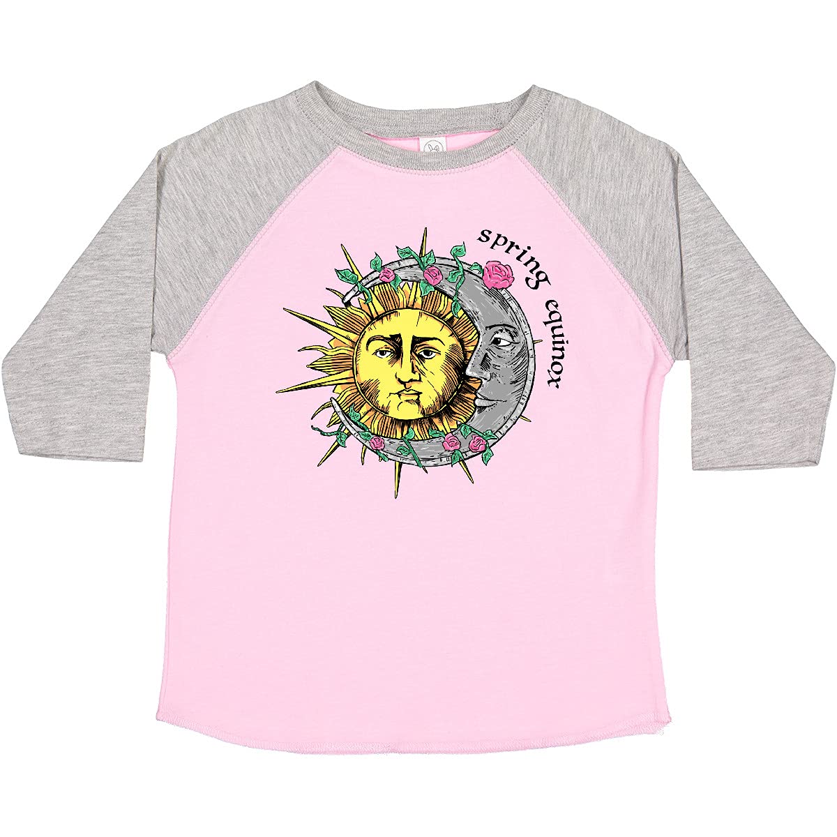 Inktastic 1st Day of Spring Sun and Moon Equinox Toddler T-Shirt - Cute Spring Outfit for Kids, Easter Celebration & Seasonal Photoshoot