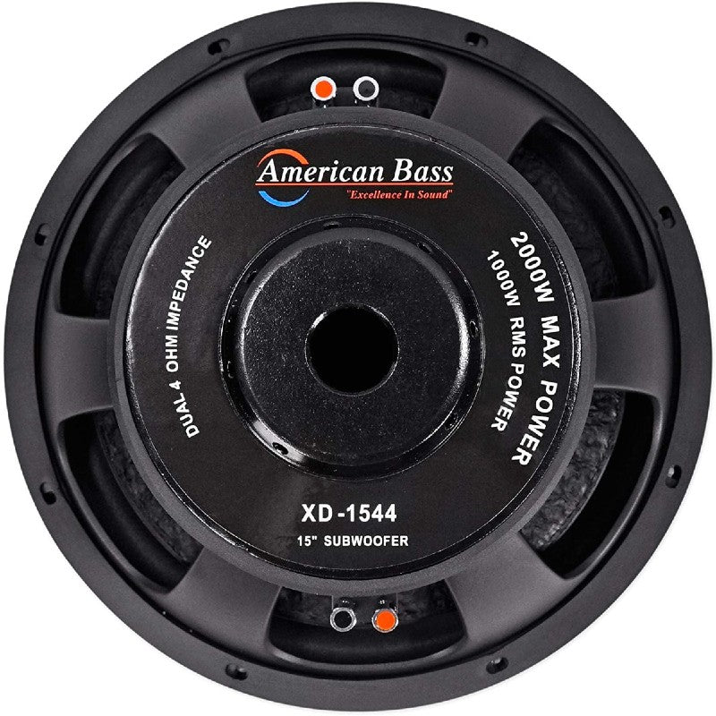 American Bass XD1544 15 Inch 1400W Max Power Dual 4 Ohm XD Series Car Subwoofer - High Performance Bass for Trucks, SUVs & Car Audio Systems