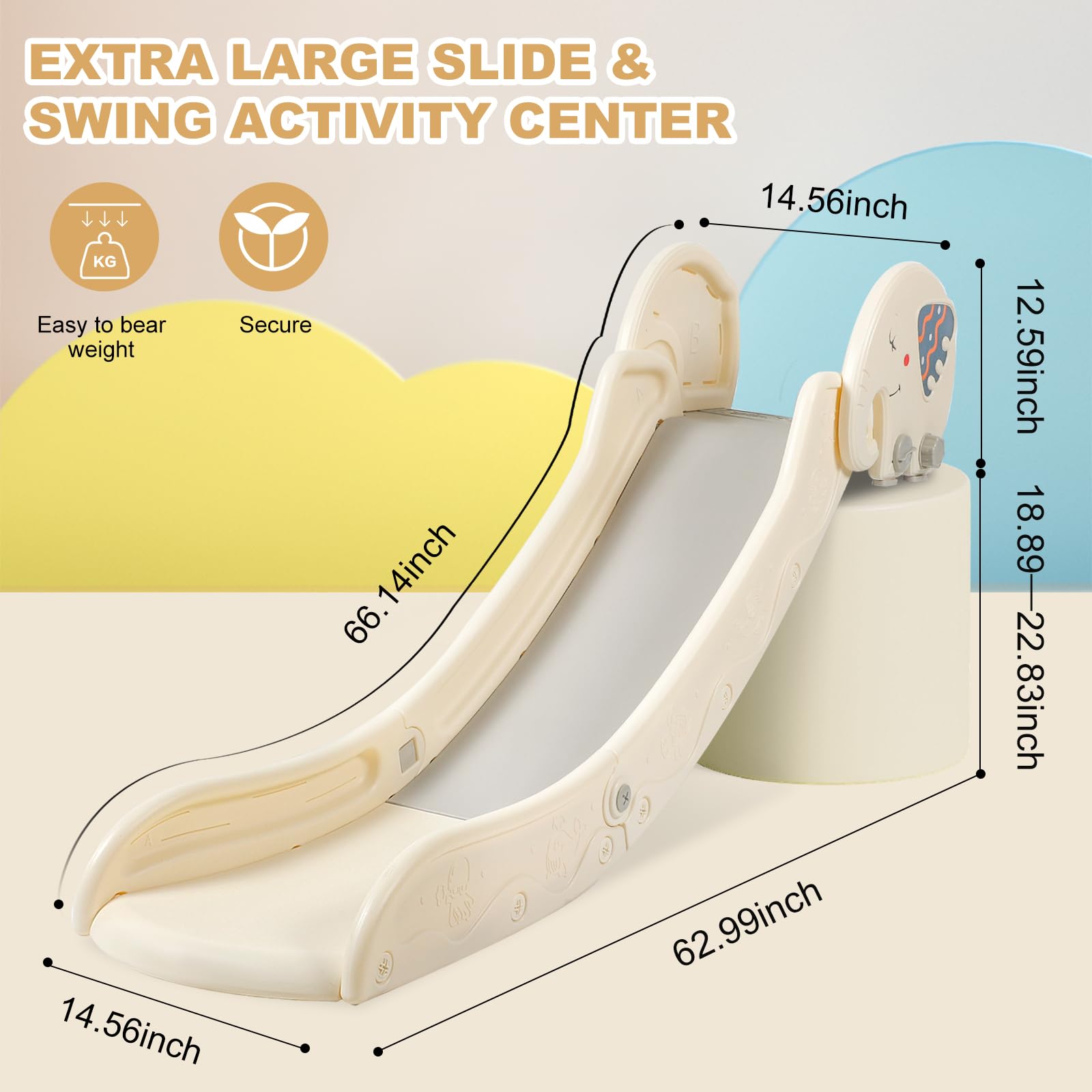 **Toddler Slide for Couch - Indoor Playset for Kids 1-3 Years, Safe Baby Slide for Sofa & Bed - Perfect for Playrooms, Living Rooms & Daycare Fun**