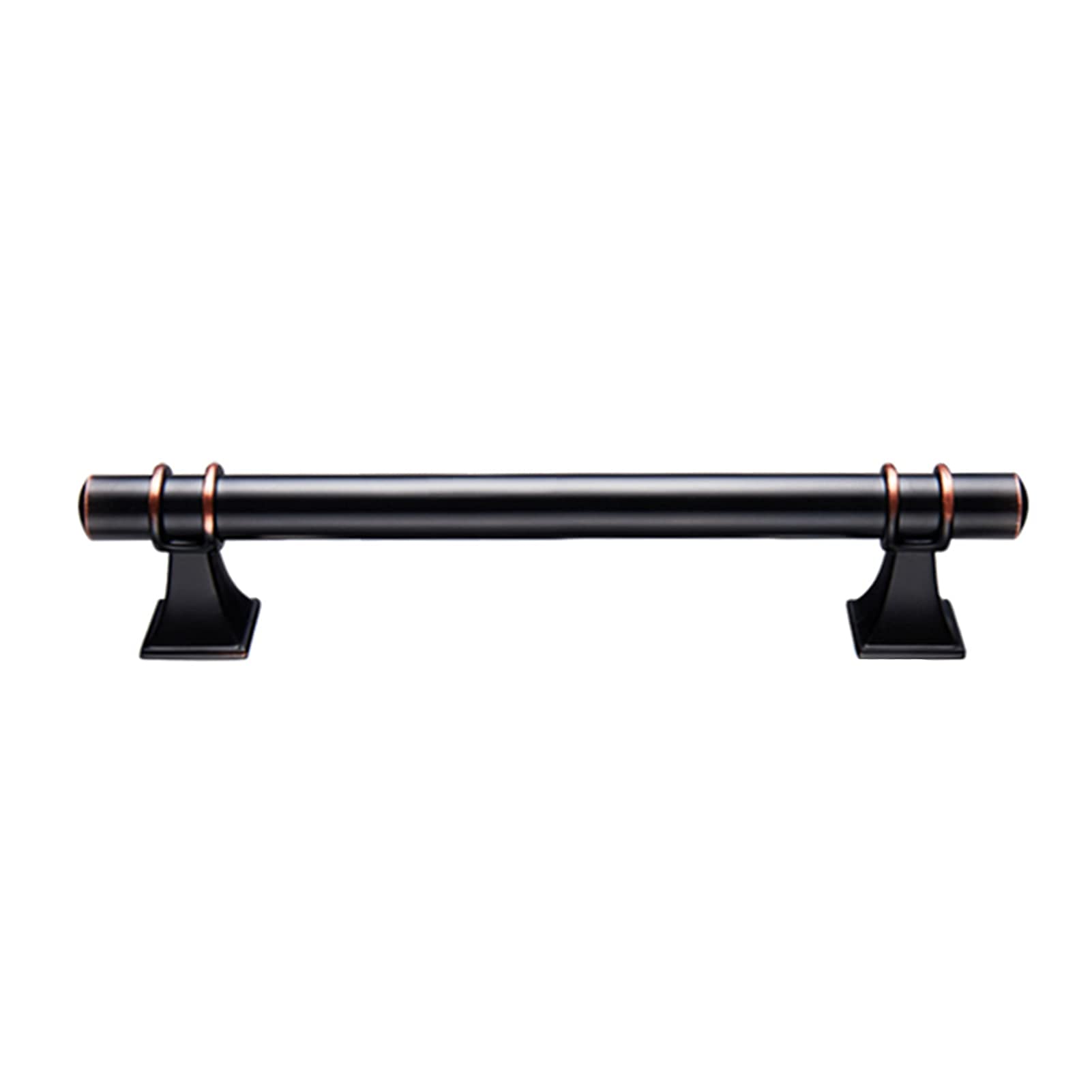 Modern Black Zinc Alloy Kitchen Cabinet Handles - 128mm Hole Distance for Drawers & Cupboards