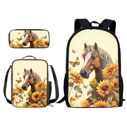 Horse Sunflower Butterfly