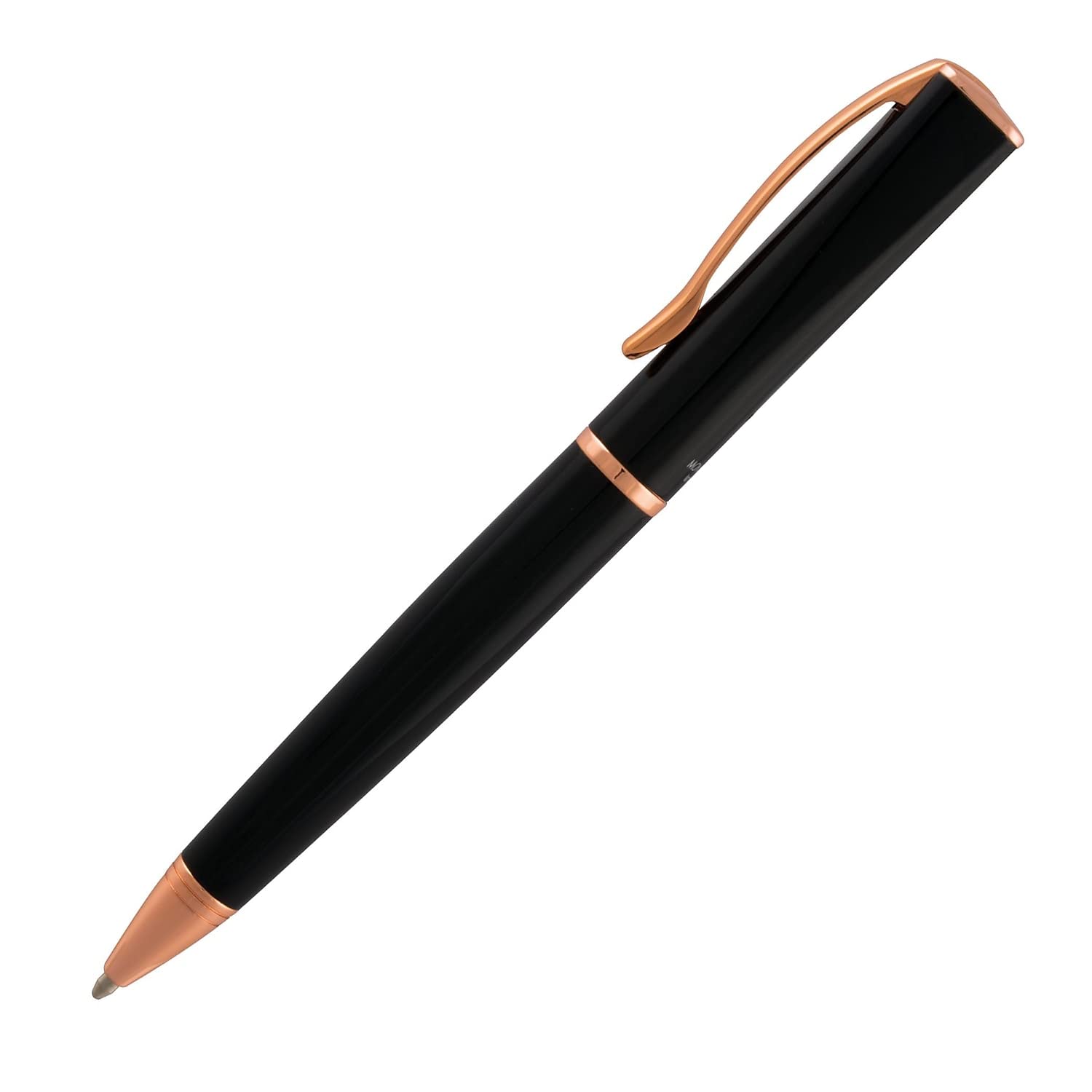 Monteverde Impressa Ballpoint Pen - Elegant Black with Rose Gold Trim for Professional Writing, Office Use & Luxury Gifts