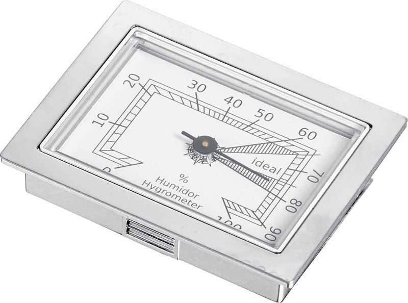 Visol Square Analog Hygrometer for Cigar Humidors - Accurate Humidity Monitor for Cigars, Humidors & Wine Cellars | Ideal for Home, Office & Tobacco Storage