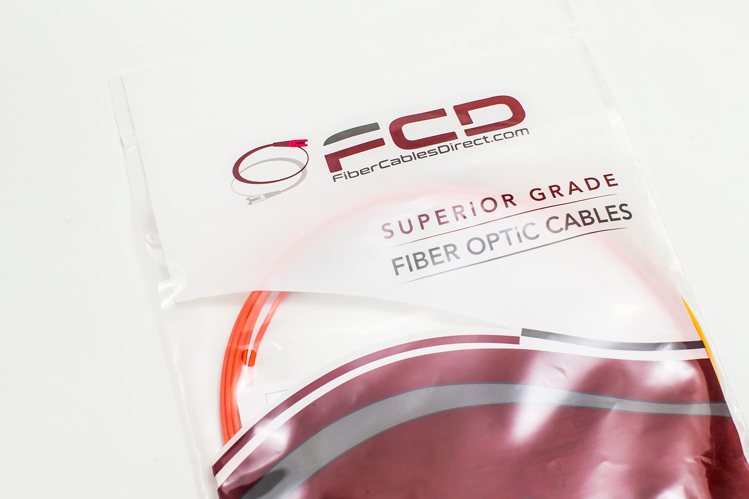 OM2 LC to SC Fiber Optic Cable 100M (328ft) - 50/125 Multimode Duplex Jumper for 1Gb/10Gb Networks | PVC OFNR Rated | Length Options 0.5M-300M | Perfect for Data Centers, Server Rooms & High-Speed Network Connections