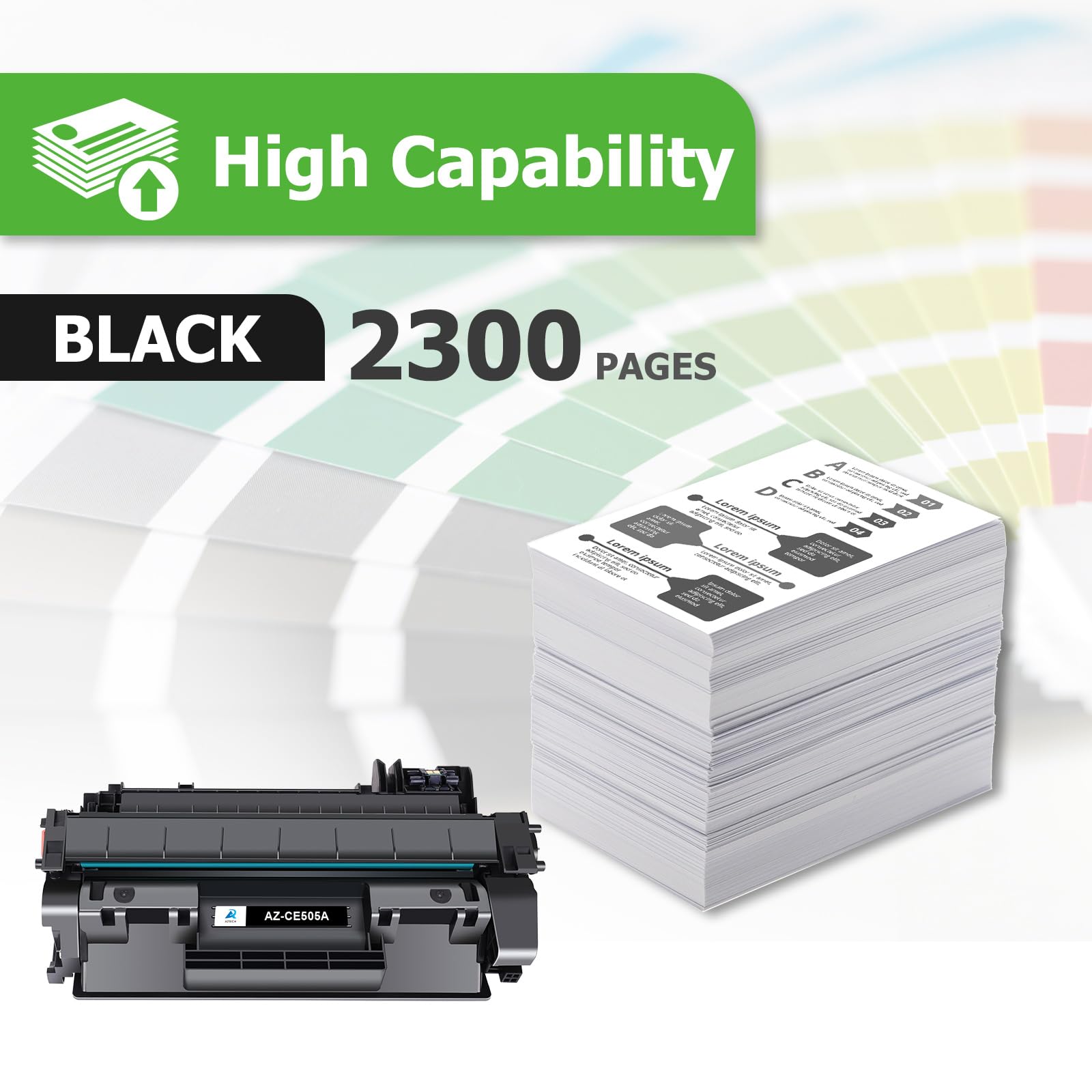 Compatible HP 05A CE505A Toner Cartridge Replacement for HP P2035 P2055DN P2035N Printers - High Yield Black (1-Pack) - Perfect for Home Office & Small Business Printing Needs