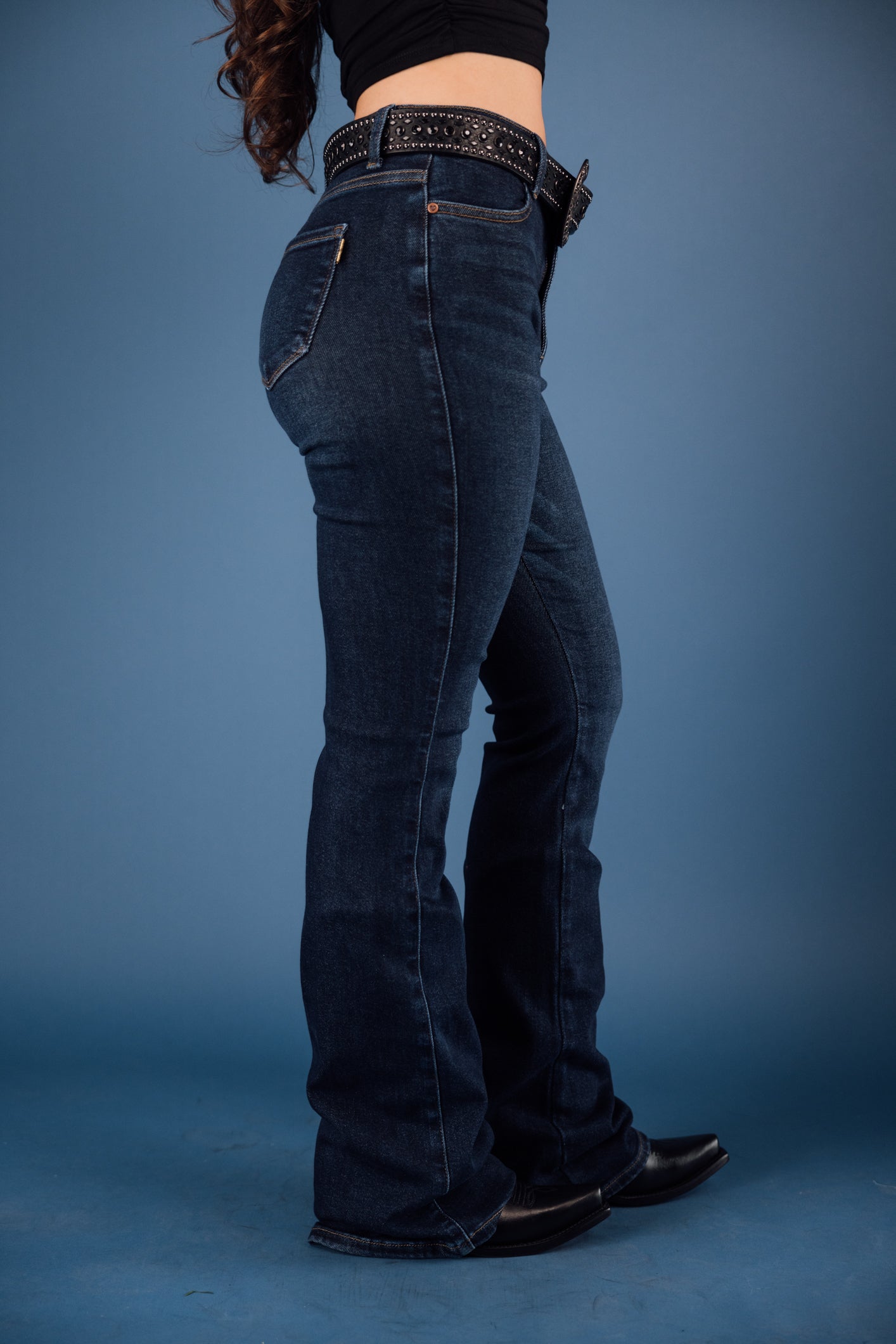 Mid Rise Western Boot Cut Jeans for Women - Comfortable Denim Pants with Classic Cowboy Style | Perfect for Casual Wear, Rodeo Events & Country Music Festivals