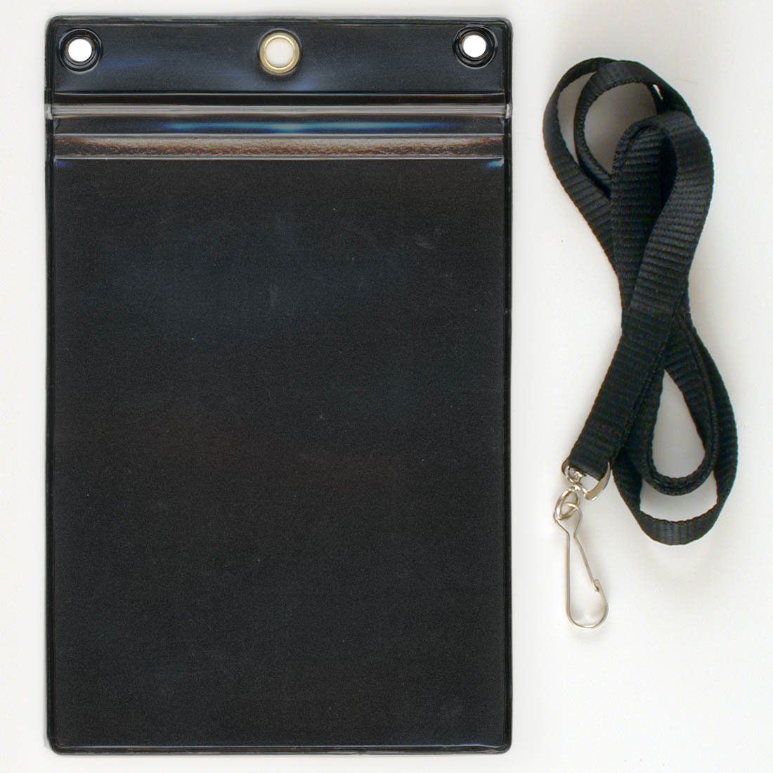 StoreSMART® 10-Pack Clear Plastic Train Ticket Holders with Zip Closure & Lanyard - Black Back - Perfect for Commuters, Events & Public Transportation (SPCR1596ZIPS-RT-10)