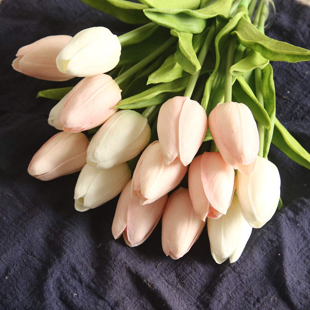 30PCS Real-Touch Artificial Tulips - PU Fake Flowers for Home Decor, Wedding Centerpieces, Party Arrangements - Perfect for Table Settings, DIY Crafts & Seasonal Displays