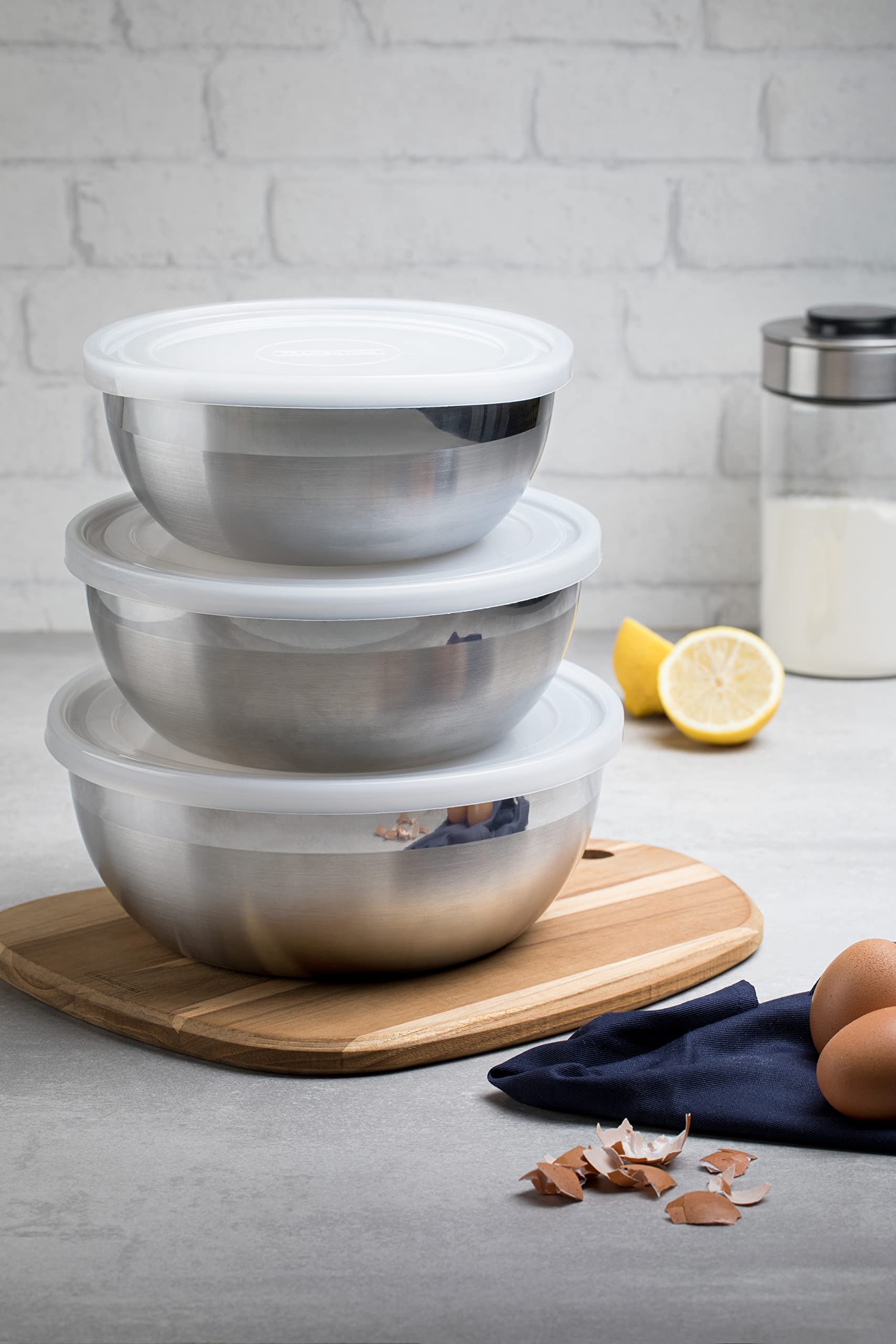 Tramontina 14cm Stainless Steel Food Storage Bowl with Lid - 0.80L Capacity, Airtight & Dishwasher Safe - Perfect for Meal Prep, Leftovers & Kitchen Organization