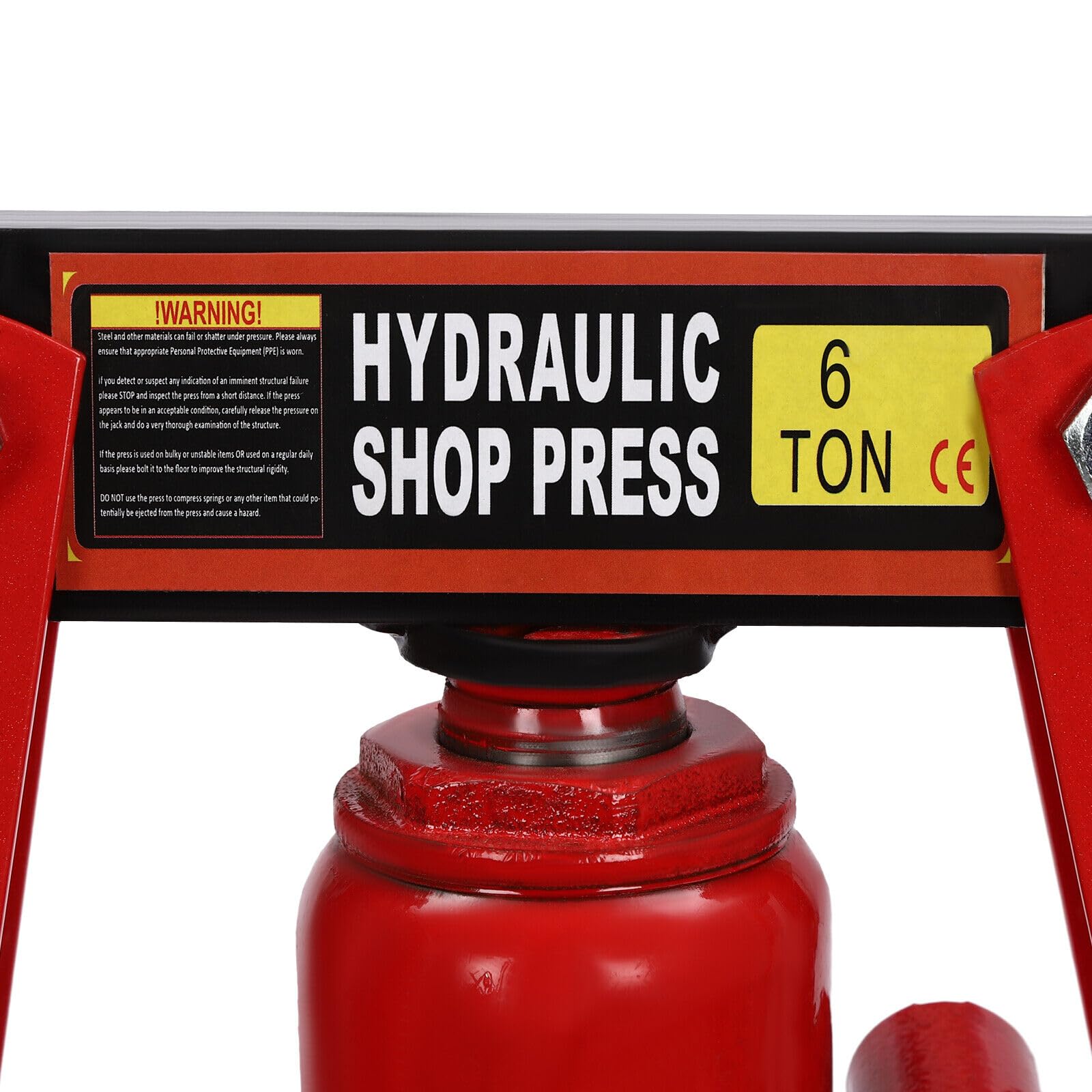 6 Ton Hydraulic Press - Heavy Duty Benchtop Shop Press with Pressure Gauge, H-Frame Adjustable Garage Floor Press for Auto Repair, Metalworking & Mechanical Workshops | Perfect for Bearing Removal, Straightening Metal & Auto Maintenance