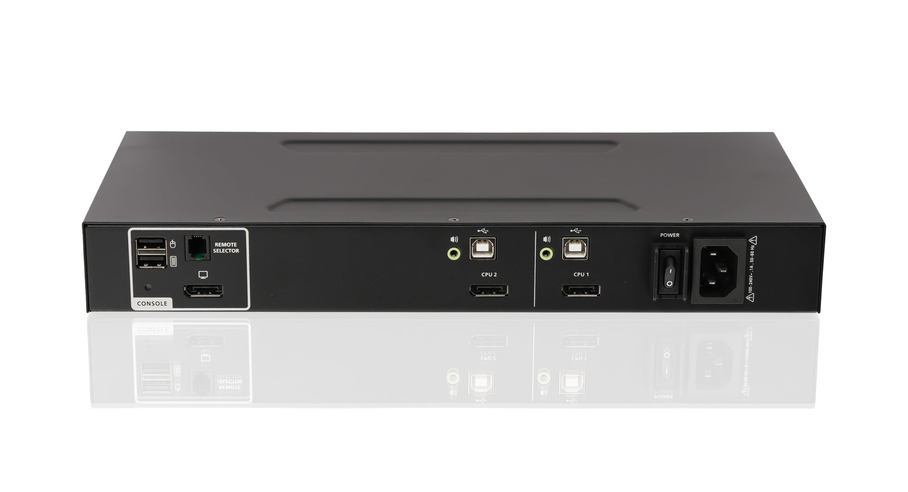 2-Port DisplayPort/HDMI KVM Switch with Audio Support - Universal Secure Switching for Dual Computers | Ideal for Home Office, Gaming & Multi-PC Workstations
