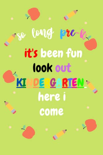 Kindergarten Teacher Gift Notebook - A5 Planner for Preschool Appreciation