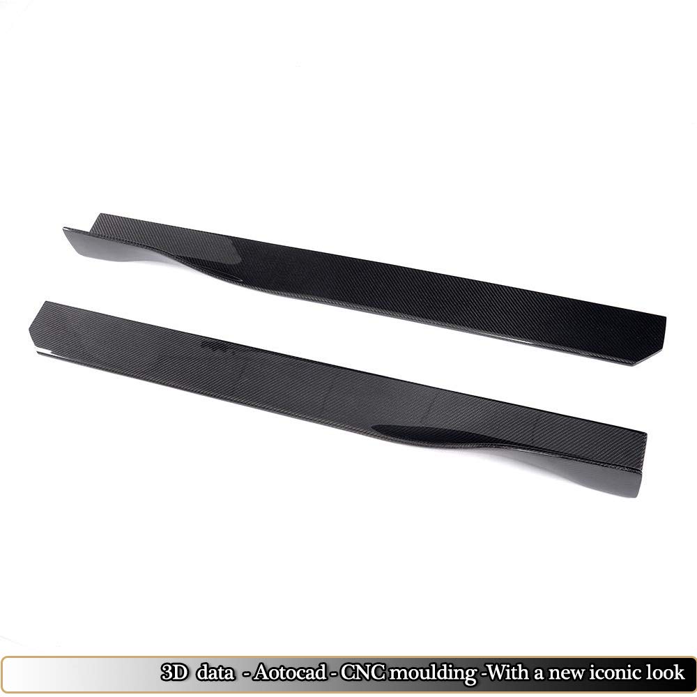 Universal Carbon Fiber Car Side Skirts for Volkswagen VW Ameo Fox Polo Vento Beetle Golf Jetta MK5 MK6 MK7 Passat - 45.28
