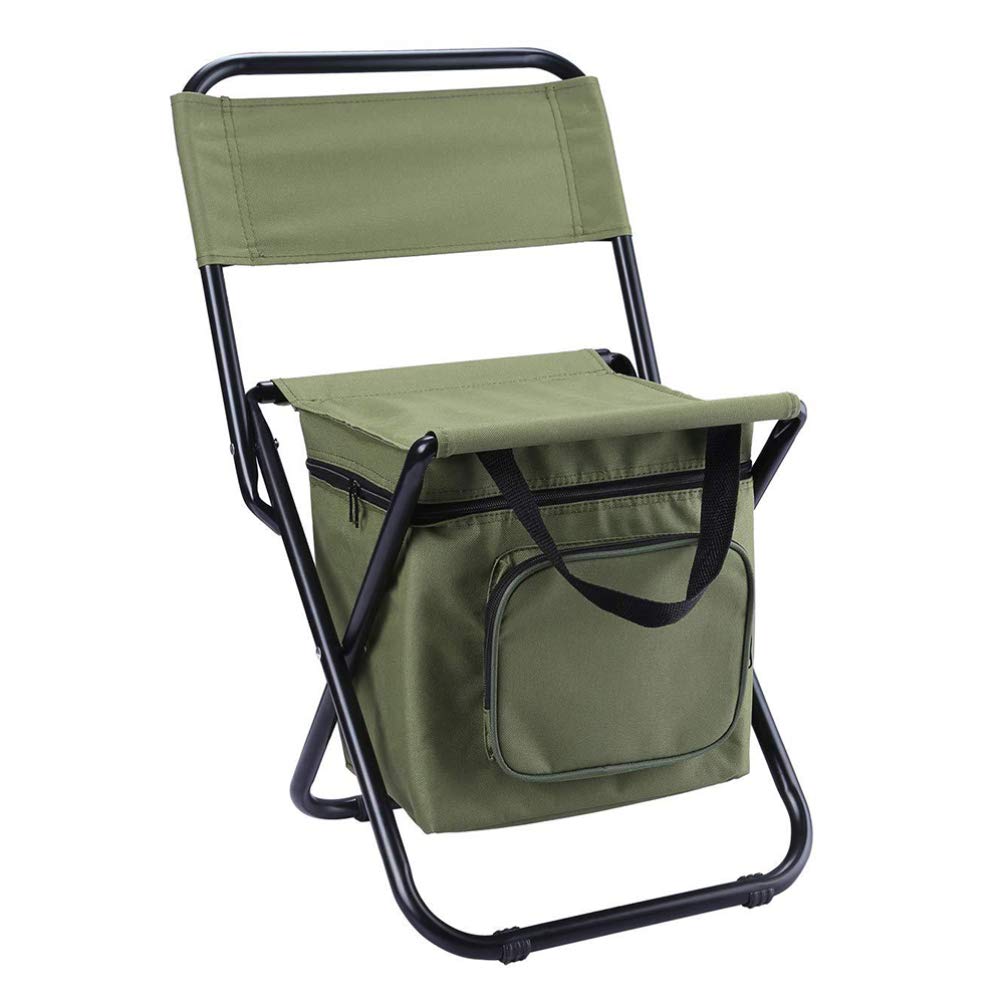 BESPORTBLE Portable Folding Camping Chair - Lightweight Outdoor Fishing Beach Chair with Metal Frame, Compact & Durable for Camping, Picnics, Beach, Fishing, and Backyard Relaxation
