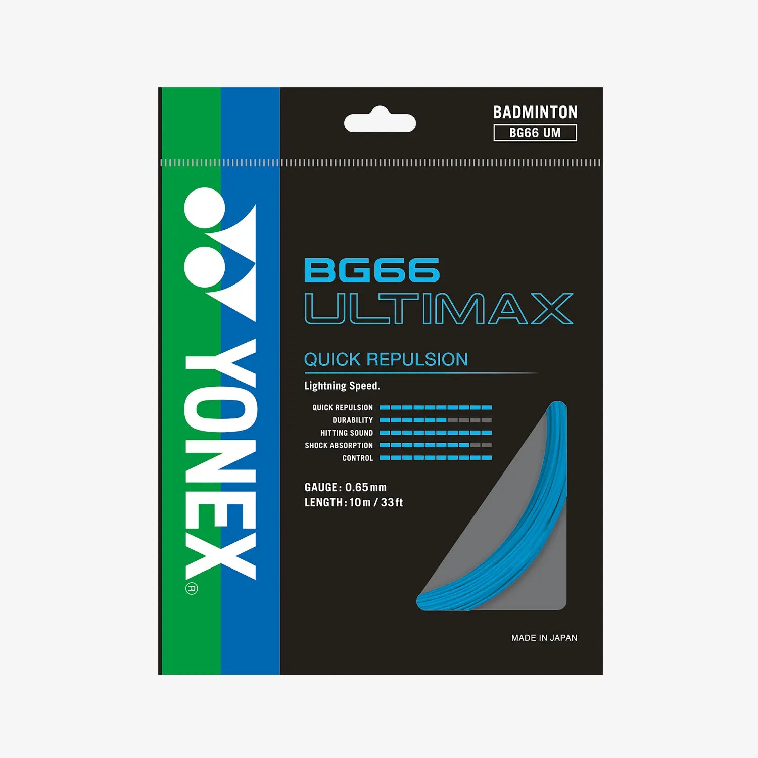 Yonex BG 66 Ultimax Badminton String - 10m Length, 9 Color Options | High-Performance String for Competitive Play & Professional Badminton Training