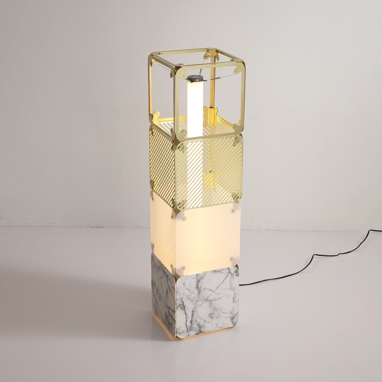 Hyperqube Modern LED Floor Lamp with Adjustable Brightness - Perfect for Living Room, Bedroom, and Office Lighting