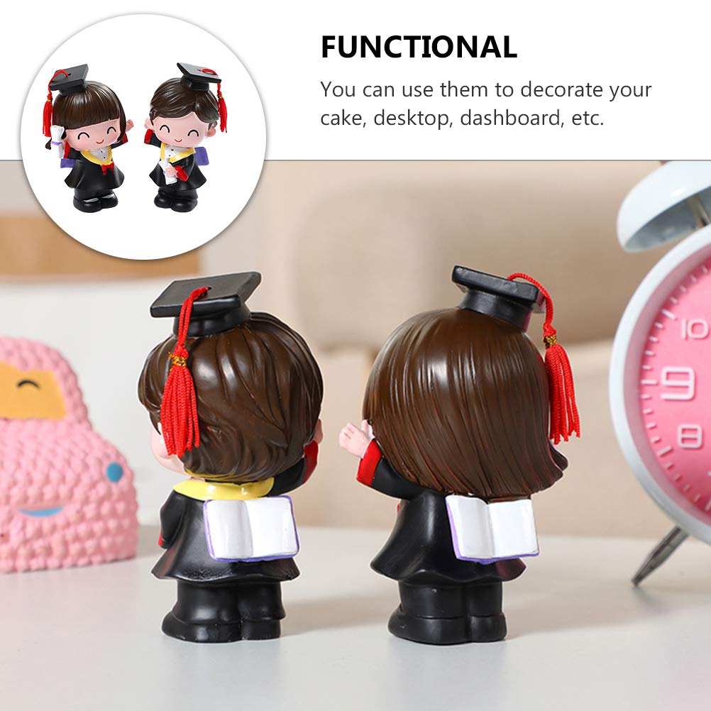 LUOZZY 2-Pack Graduation Cake Toppers for Boys & Girls - 2025 Graduation Party Decorations, Cupcake Toppers, Table Centerpieces - Perfect for Graduation Parties, School Celebrations & Gift Giving
