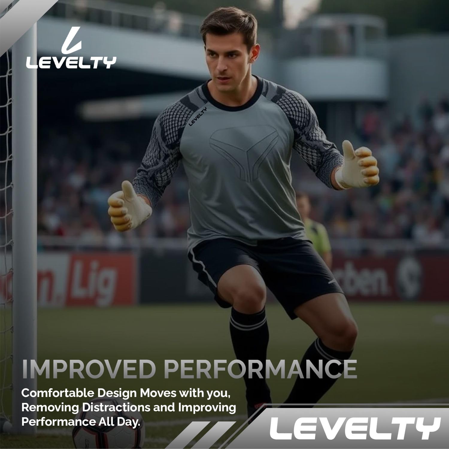 Breathable Multi-Padded Goalkeeper Jersey for Adults & Kids - Long Sleeve Soccer Goalie Shirt for Men & Youth - Perfect for Training, Matches & Outdoor Football Games
