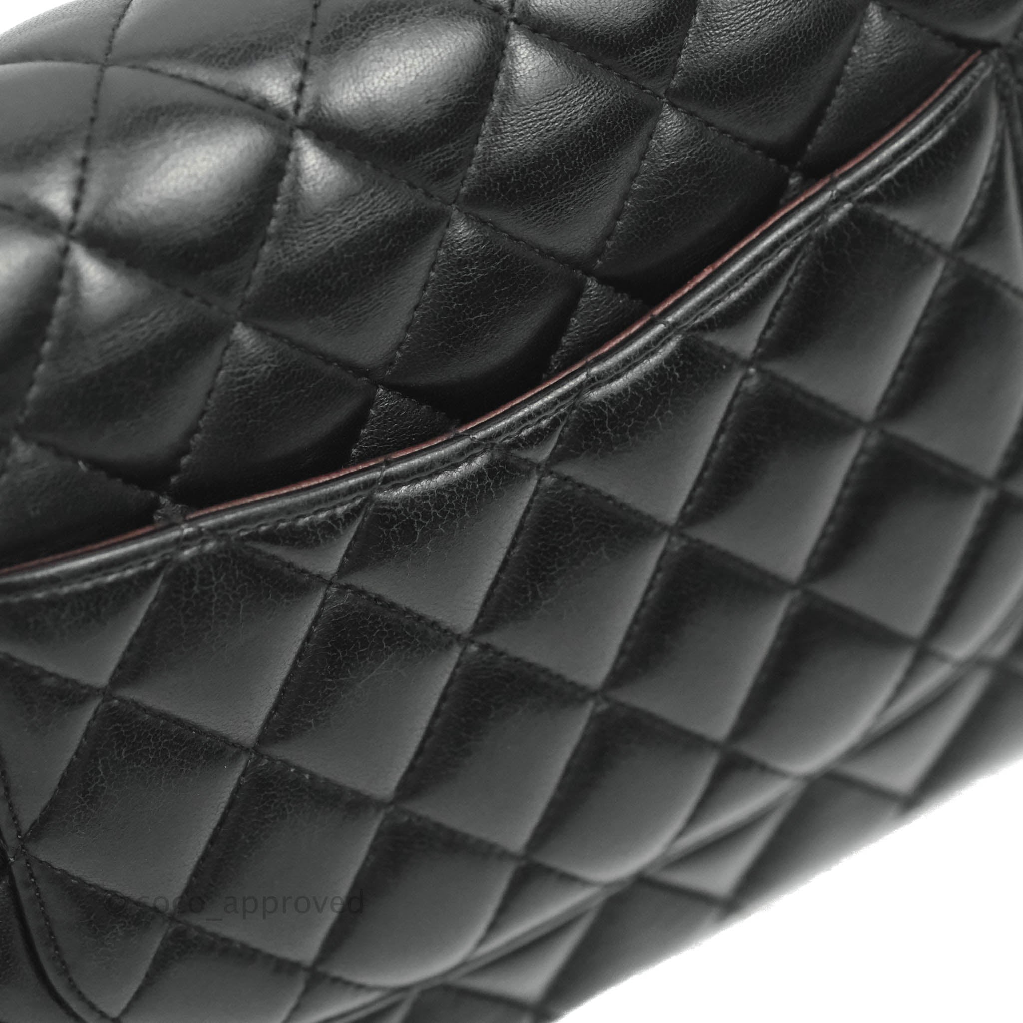 Chanel Classic M/L Medium Double Flap Bag - Black Lambskin Leather with Silver Hardware | Luxury Handbag for Women, Perfect for Work, Evening Events & Everyday Use
