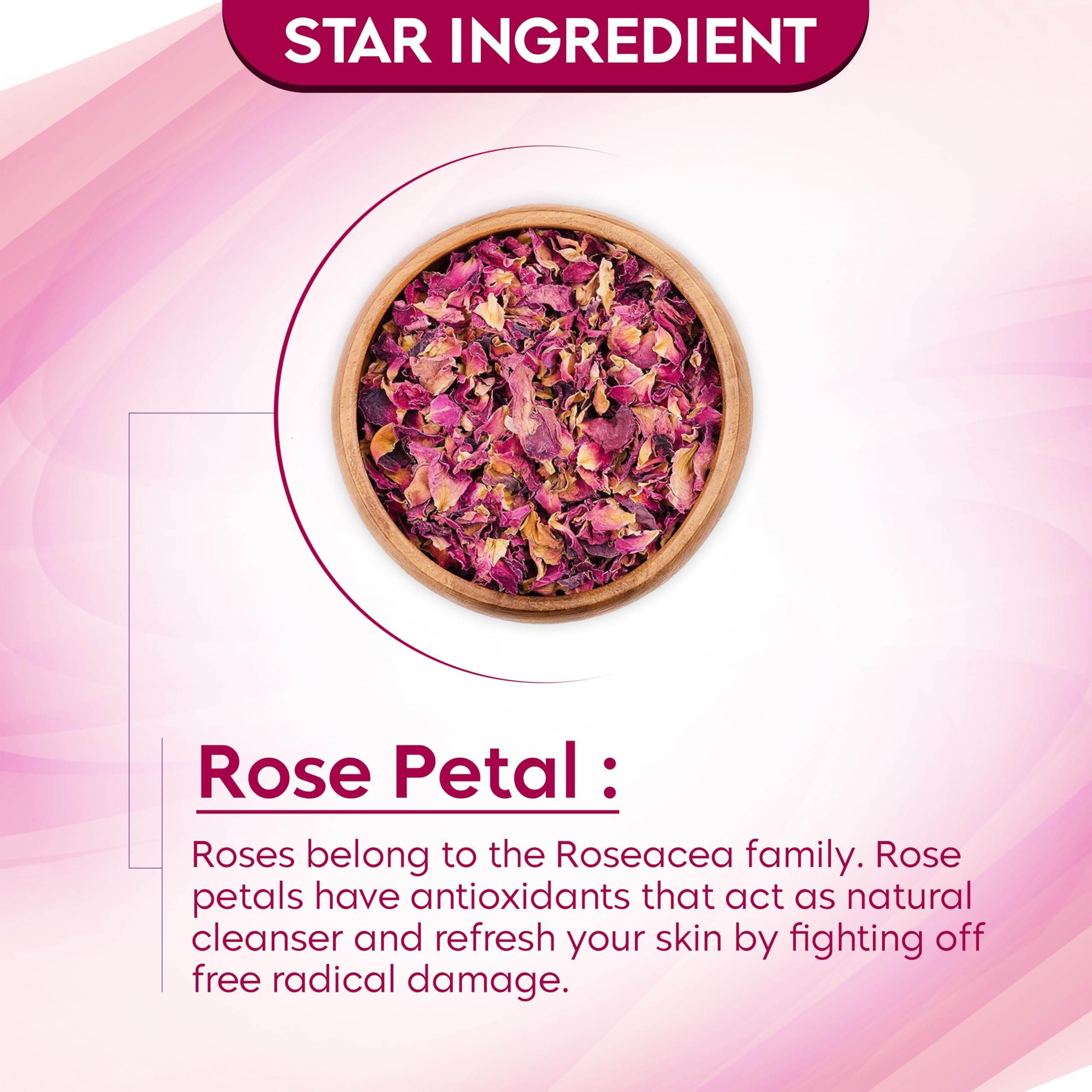Khadi Omorose Rose Petal Powder for Face & Skin - 100% Natural, 100g | Brightening, Exfoliating & Soothing Facial Treatment for Glowing Skin | DIY Face Mask & Ayurvedic Skincare