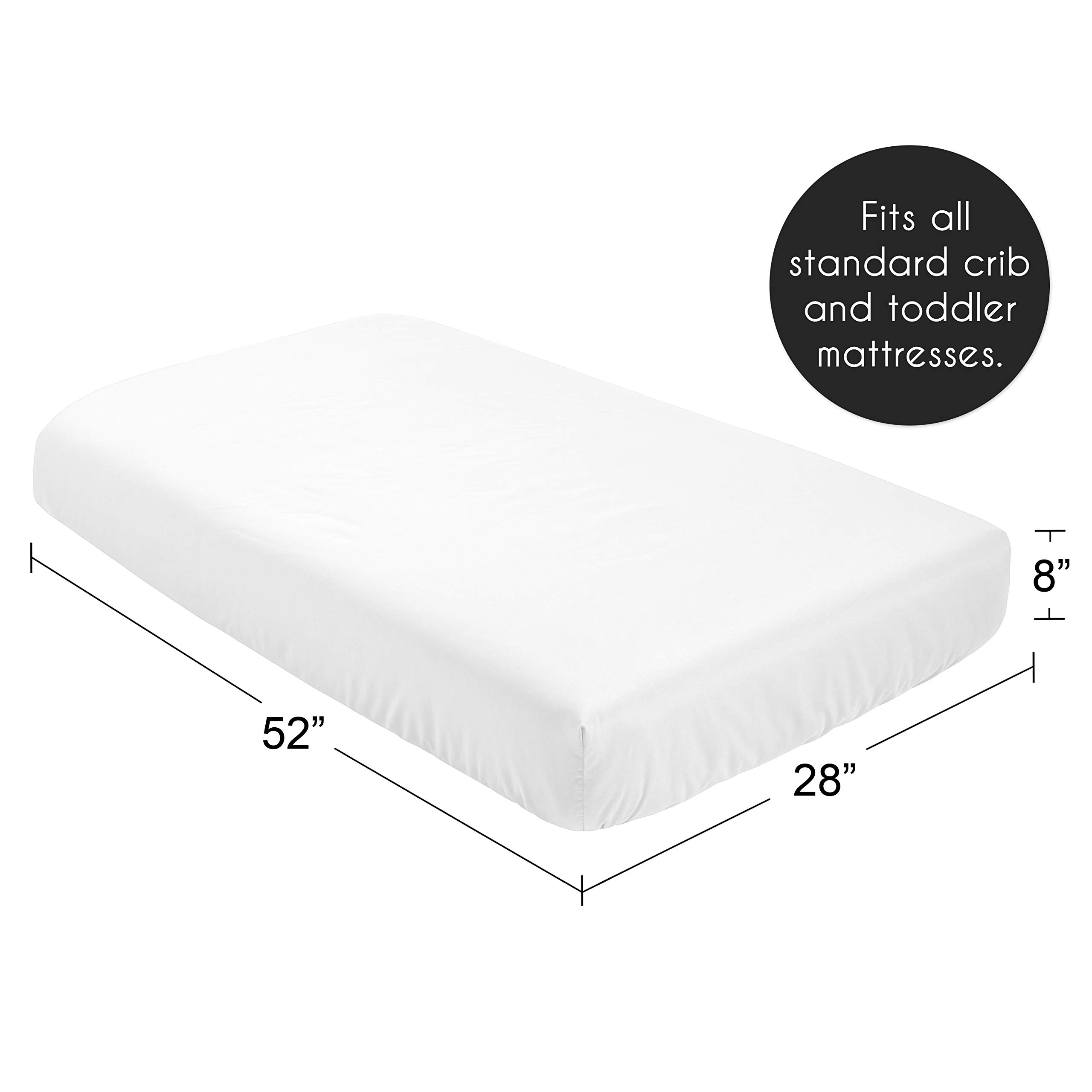 Modern Emma Baby Fitted Crib Sheet - Soft Floral Print Crib Mattress Cover for Nursery Bedding Set | Perfect for Newborns, Toddlers & Daycare Use