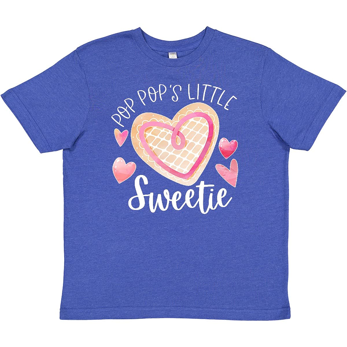 Pop Pop's Little Sweetie Pink Heart Cookie Youth T-Shirt | Cute Kids Graphic Tee | Soft Cotton Comfort | Perfect for Birthday Gifts & Family Matching Outfits