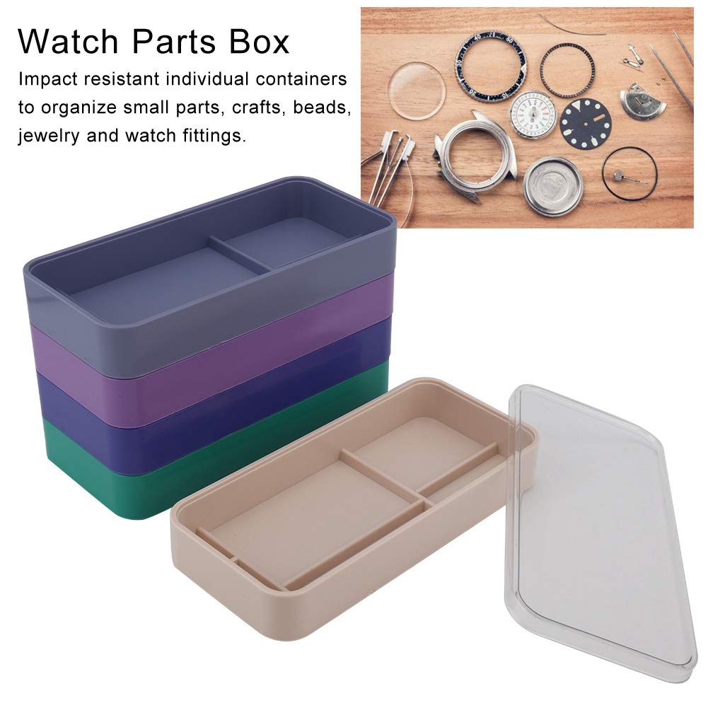 5-Layer Watch Parts Storage Box for Movement Components, Screws & Hardware - Durable Watchmaker Tool Organizer for Jewelry Repair and DIY Watchmaking Projects
