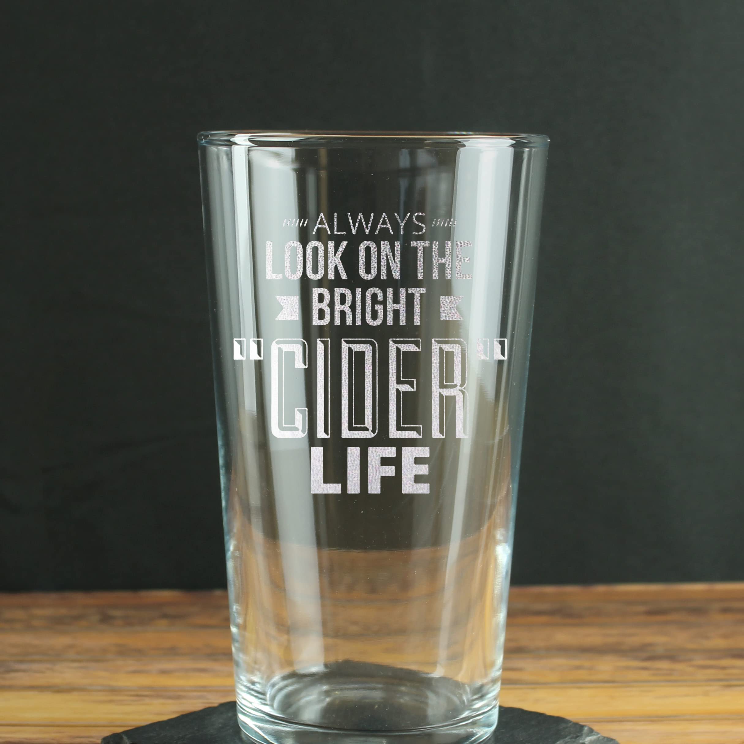 Engraved Conical Beer Glass - 20oz Pint Glass, UK Laser Engraved Gift for Men & Dads - Perfect for Pubs & Gifting