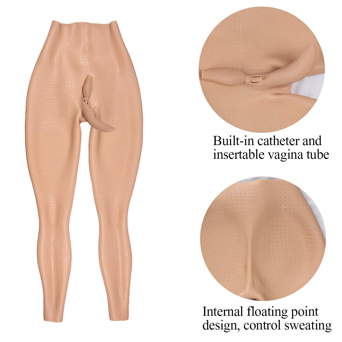 Realistic Silicone Fake Vagina Underwear - Liifun Crossdressing Hip Enhancer Pants for Transgender & Cosplay | Comfortable & Discreet for Daily Wear & Performance