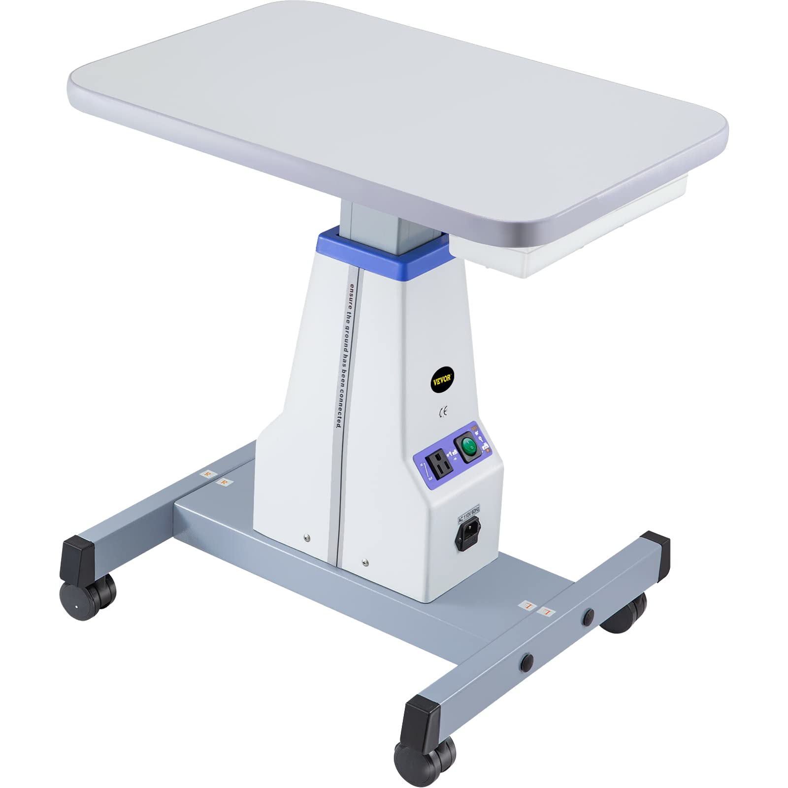 VEVOR Motorized Instrument Table - Adjustable Dental & Optical Eyeglass Workstation for Professionals | 18.9