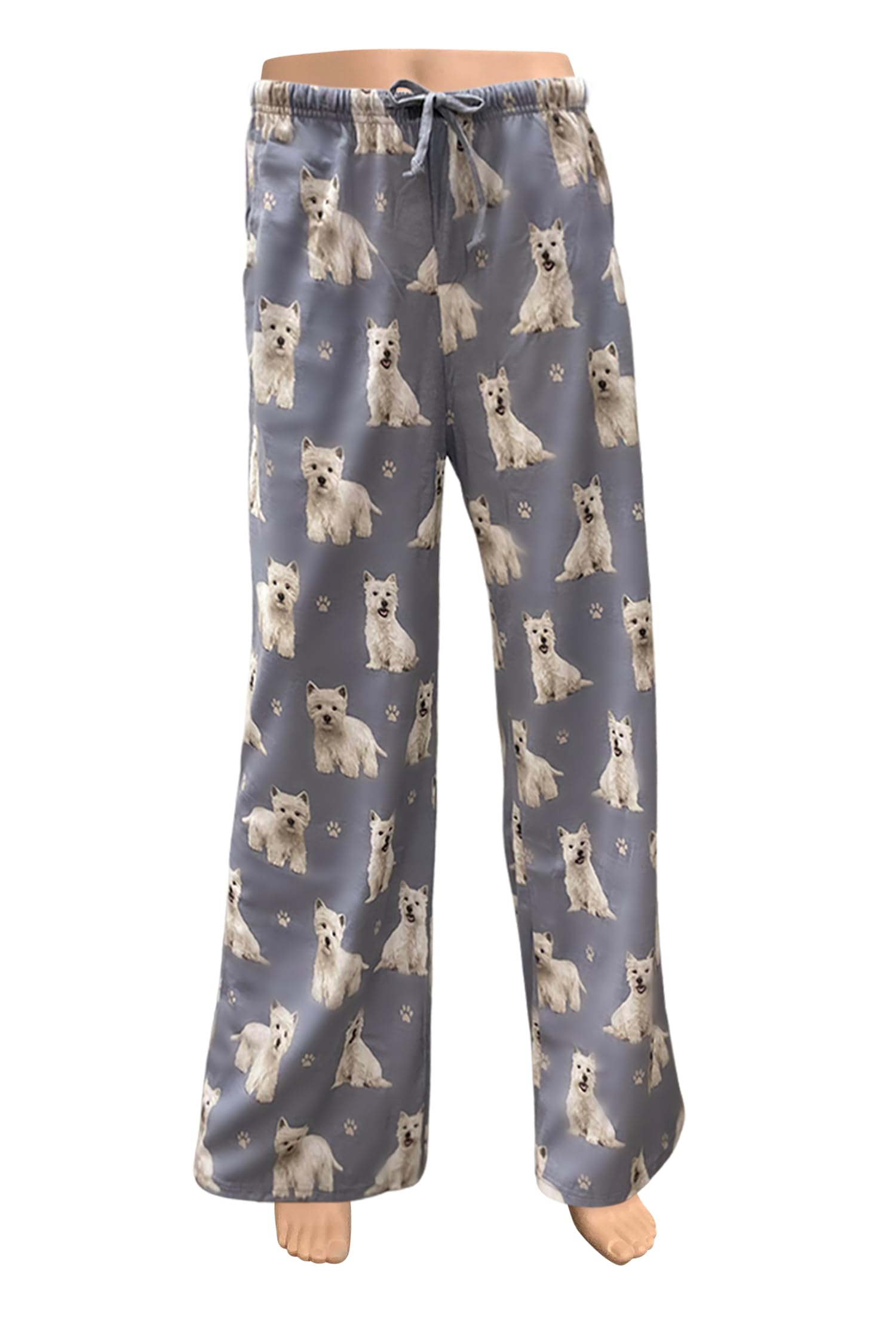 Westie Unisex Lightweight Cotton Blend Pajama Pants - Ultra Soft & Comfortable Sleepwear - Ideal for Lounging, Gifts & Westie Lovers