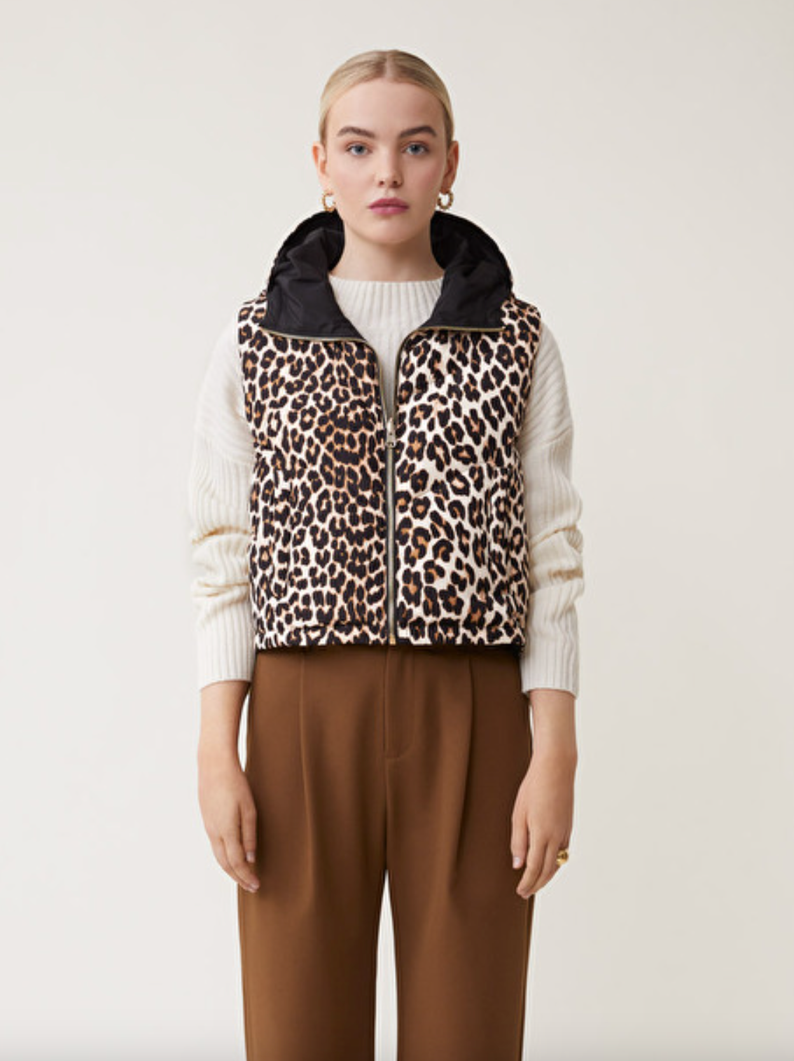 Dazzle Reversible Jacket - Noir Leopard Print Waterproof Windbreaker for Women | Fashion Outerwear for Fall & Winter | Perfect for Hiking, Travel & Casual Wear
